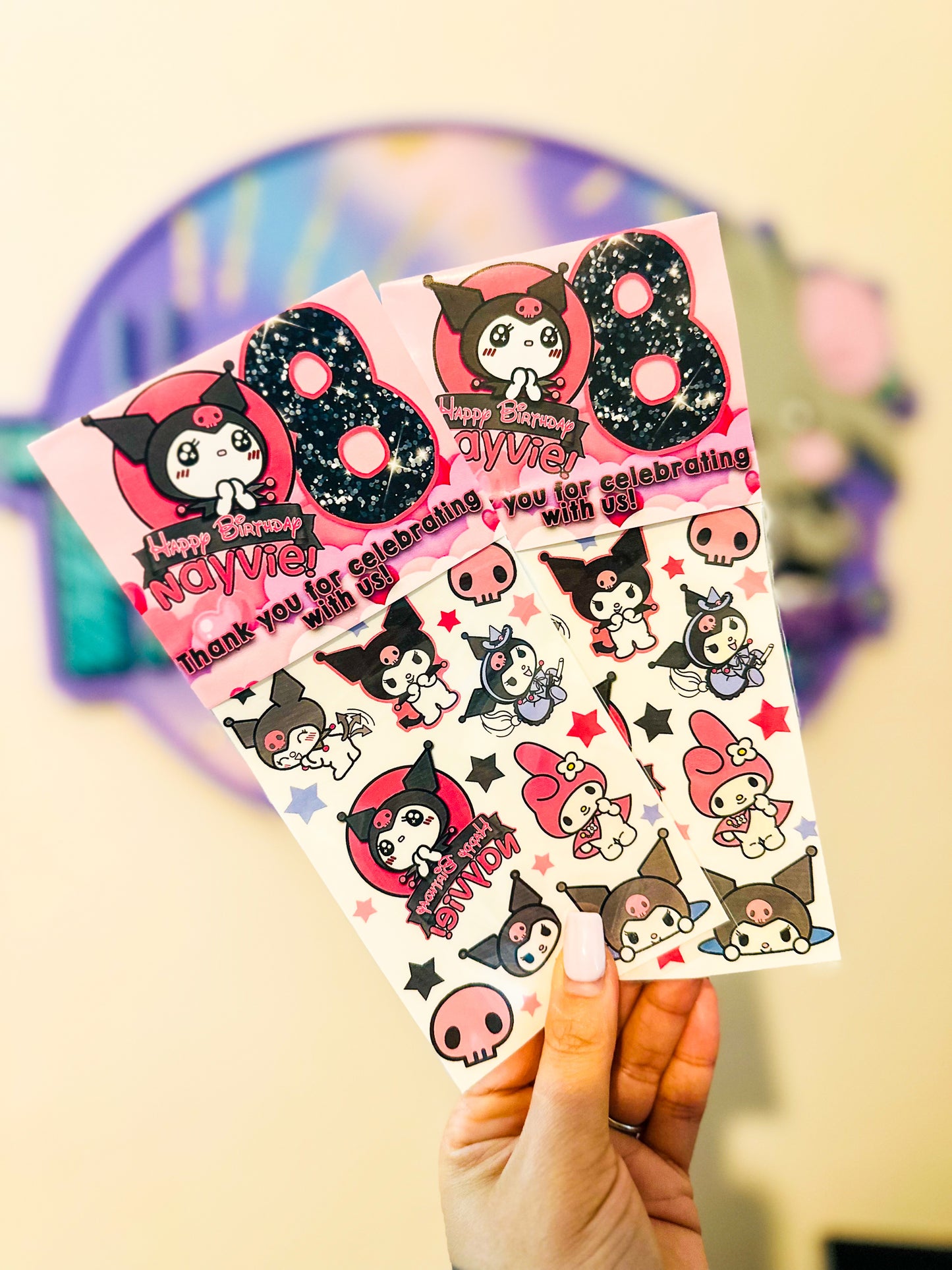 Personalized Temporary Tattoo Party Favor Packs