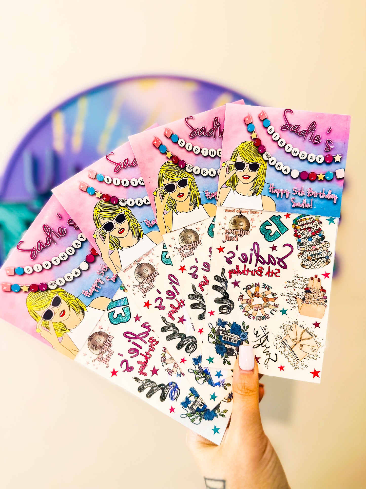 Personalized Temporary Tattoo Party Favor Packs
