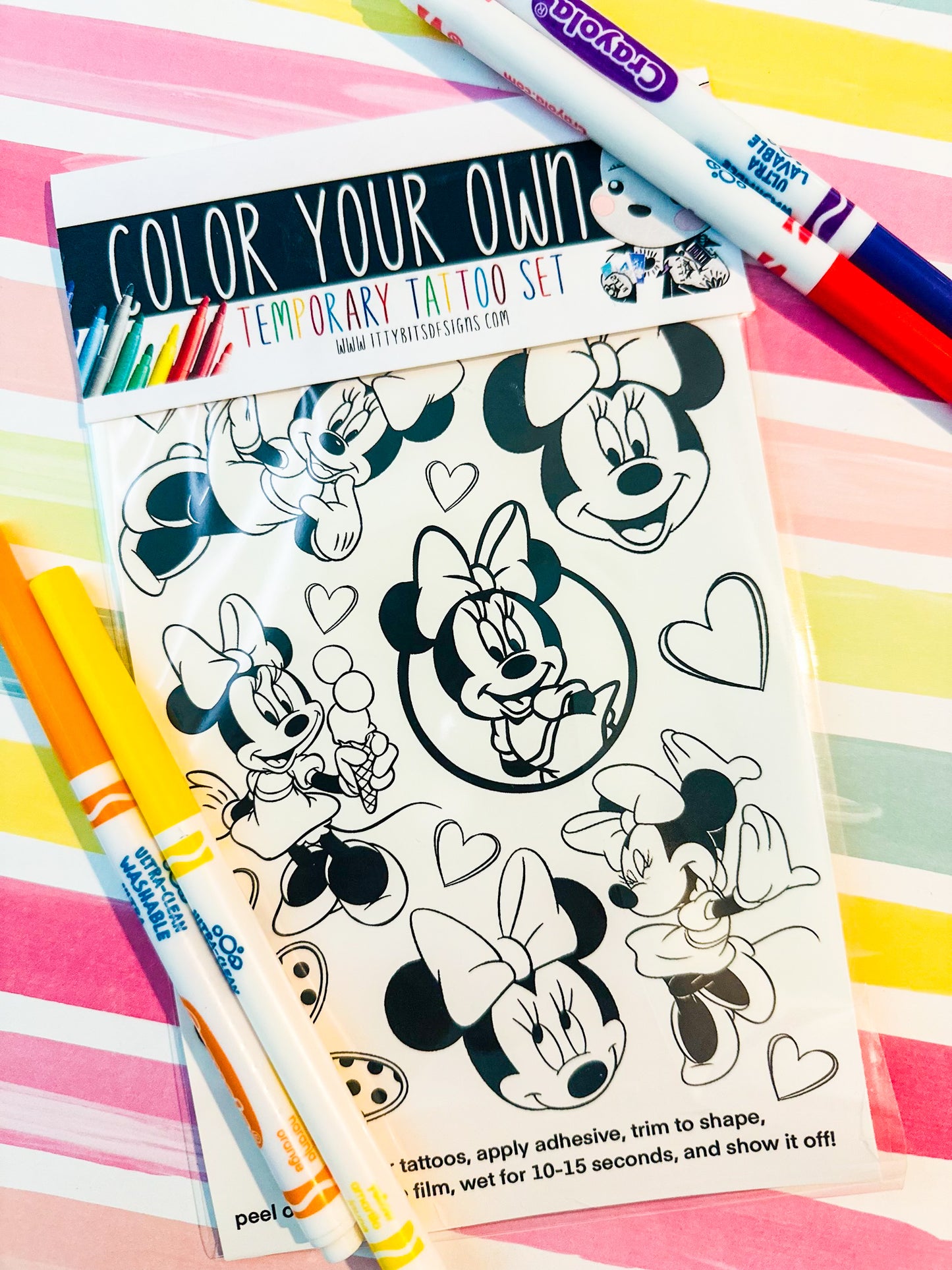 Color Your Own Temporary Tattoos Set