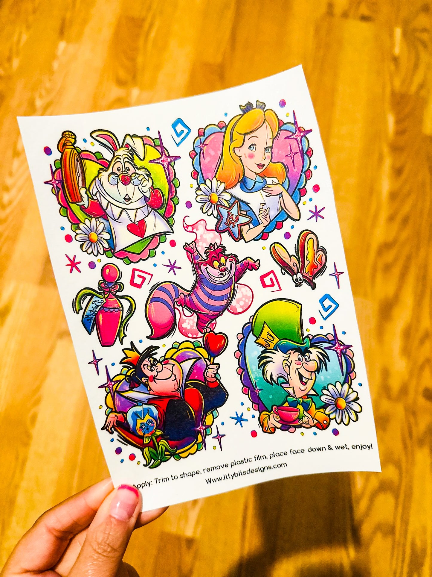 Meet me in Wonderland Tattoo Set