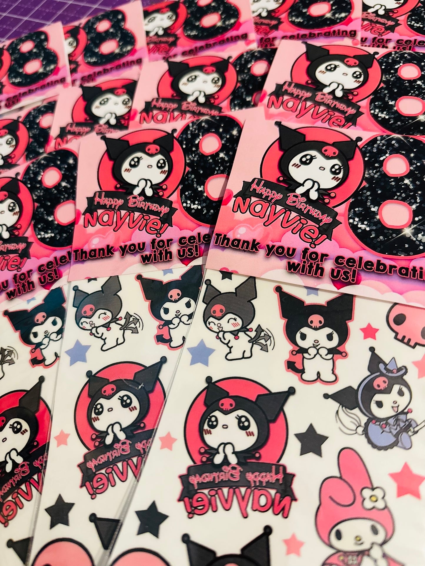 Personalized Temporary Tattoo Party Favor Packs