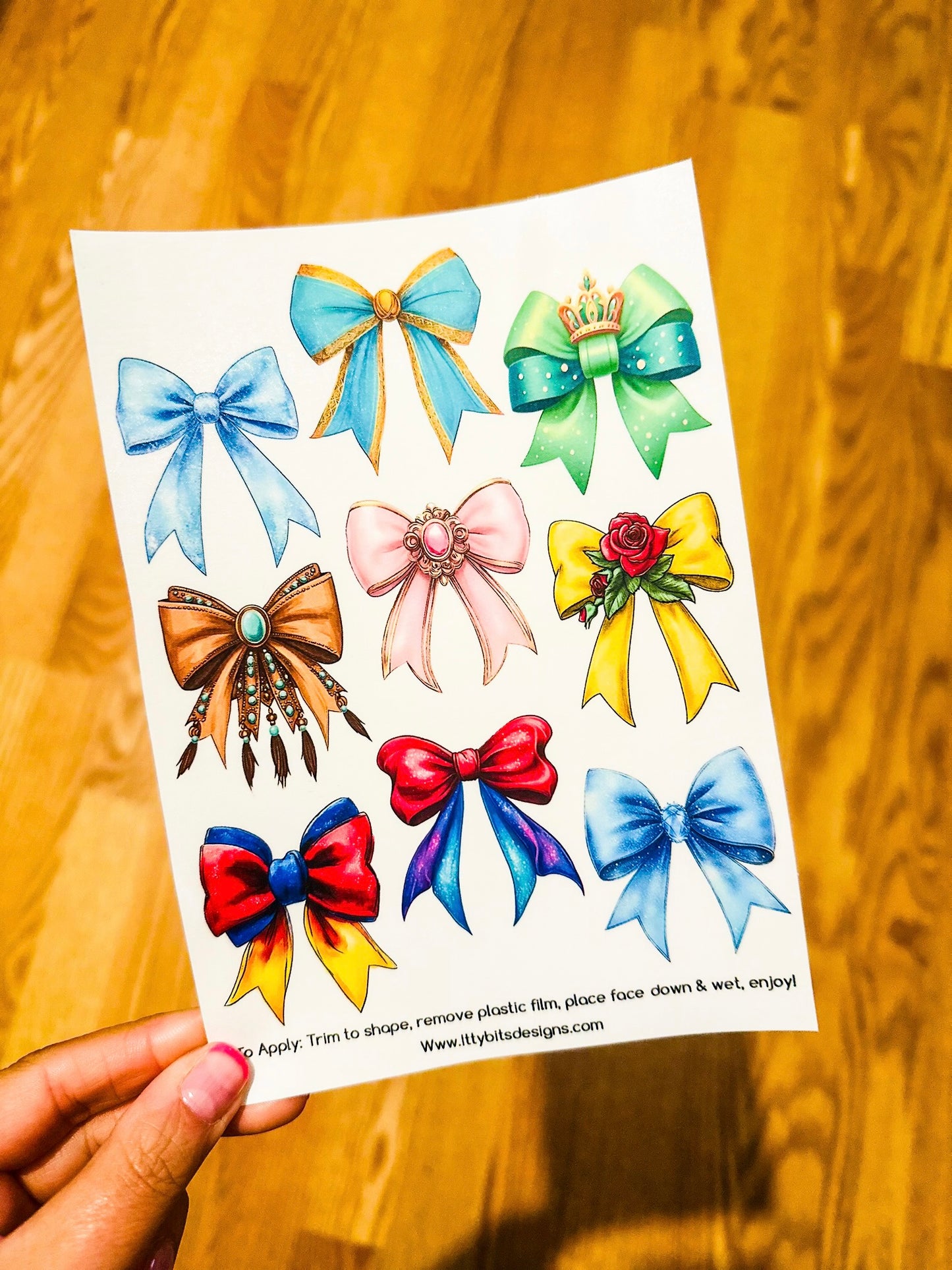 Princess Bows Tattoo Set