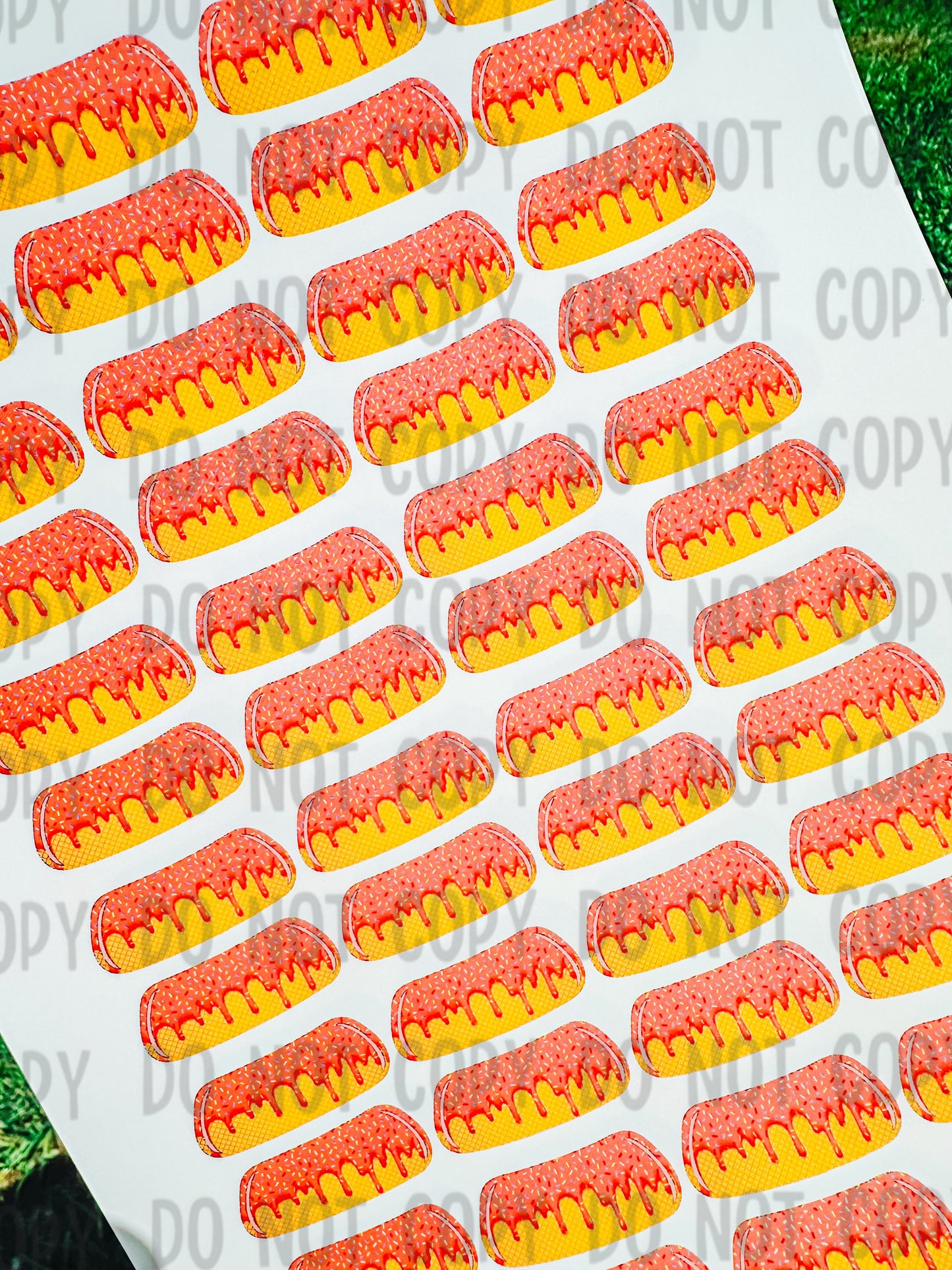 Ice Cream Drip Eyeblack Tattoos - Sheet of 24 Sets