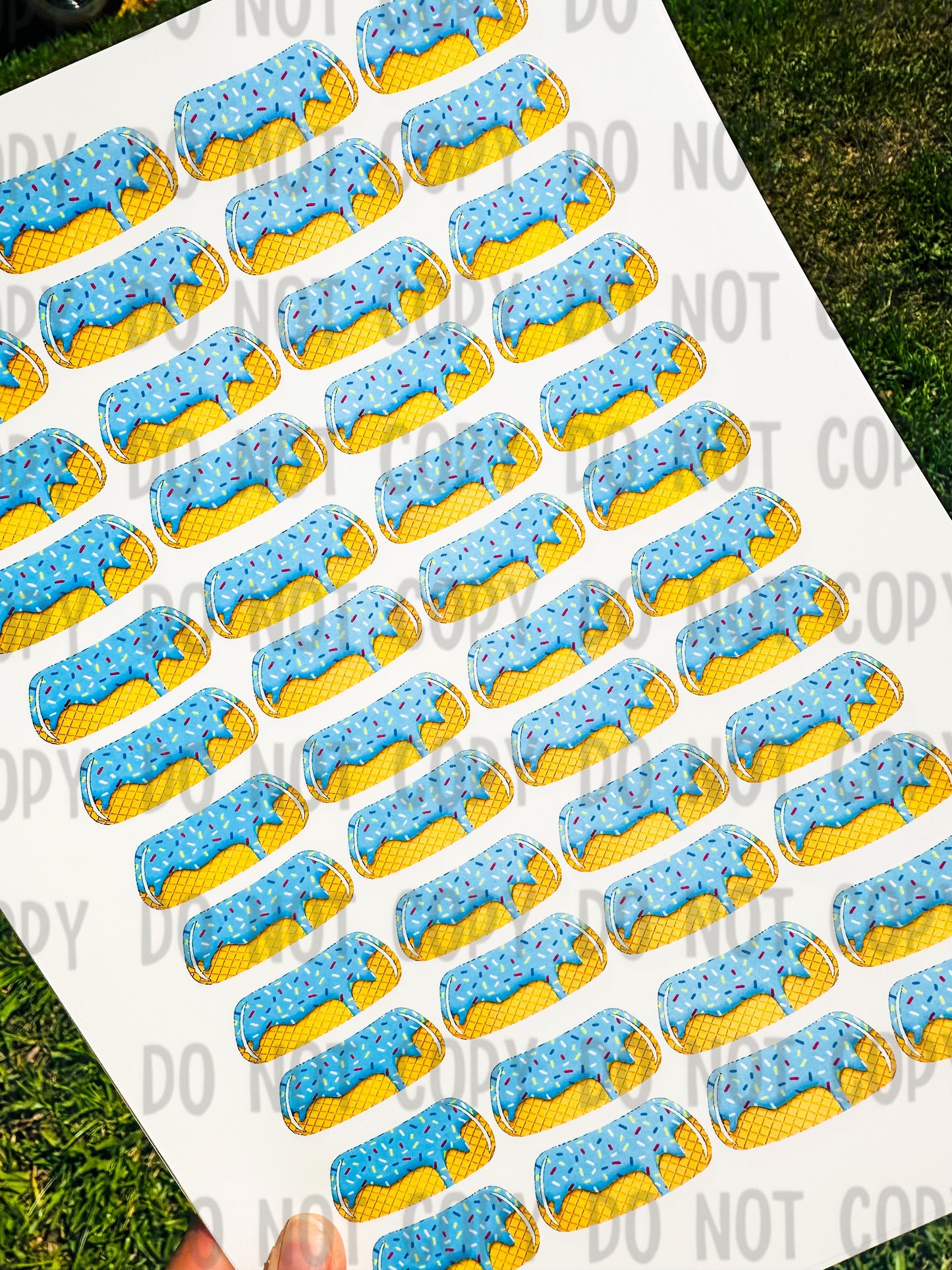 Ice Cream Drip Eyeblack Tattoos - Sheet of 24 Sets