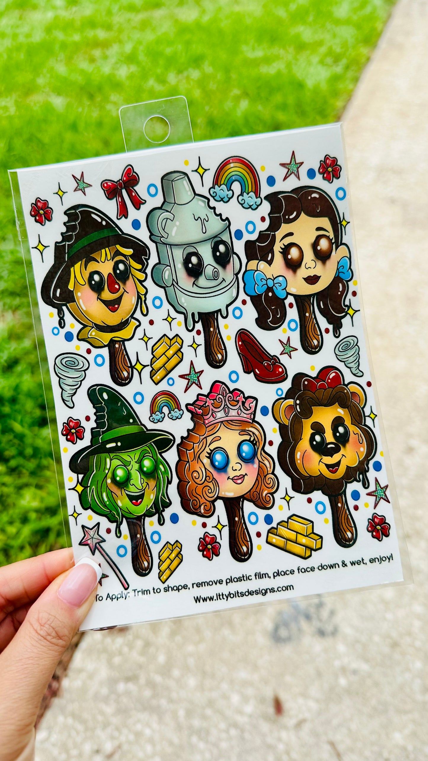 Wizard Of Oz Popz Tatz Tattoo Set