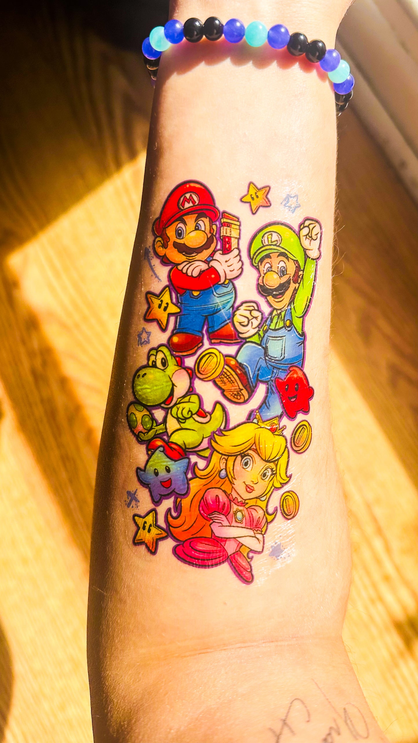 Mario World Half Sleeve tattoo
