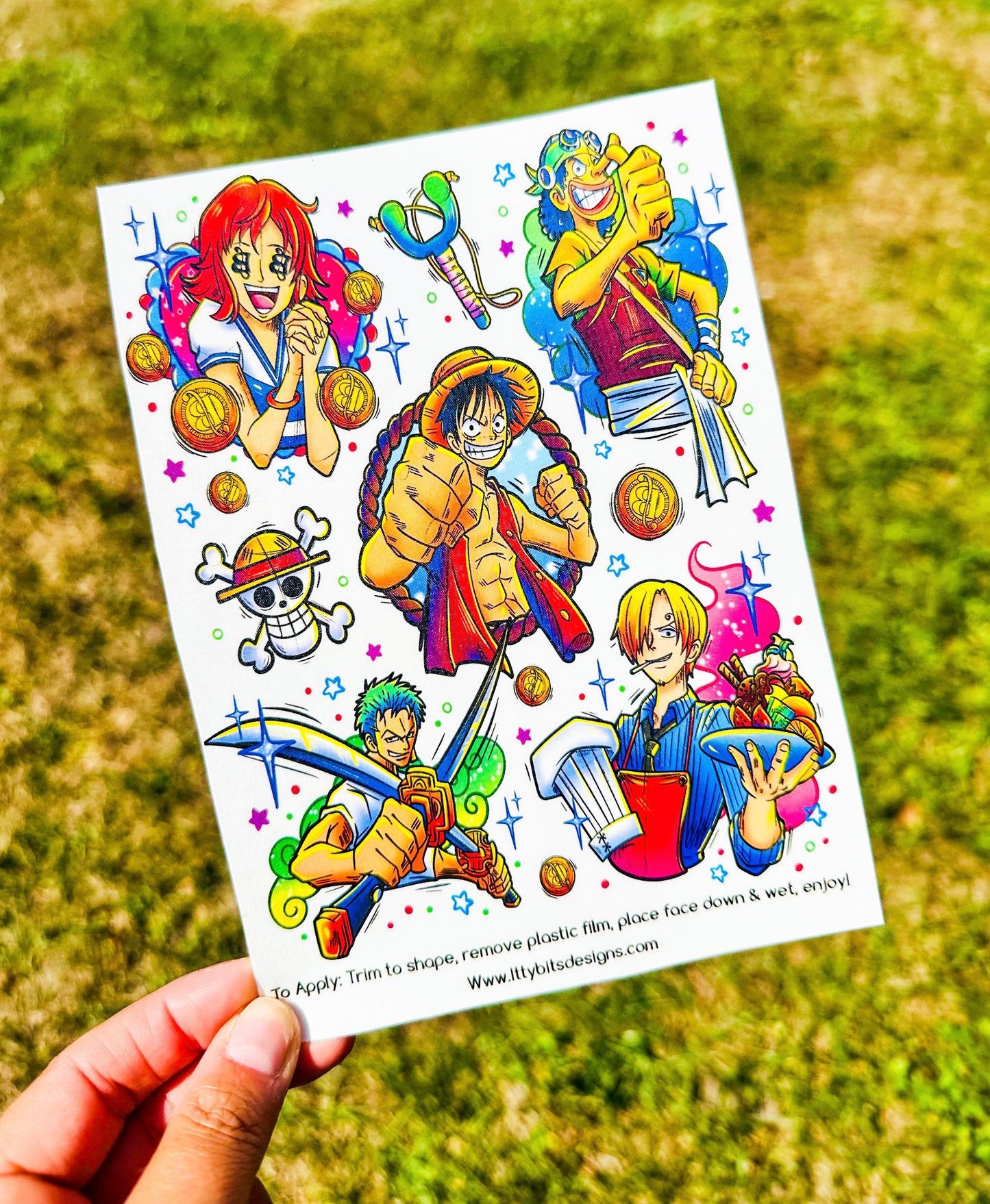 One Piece Anime Tattoo Set