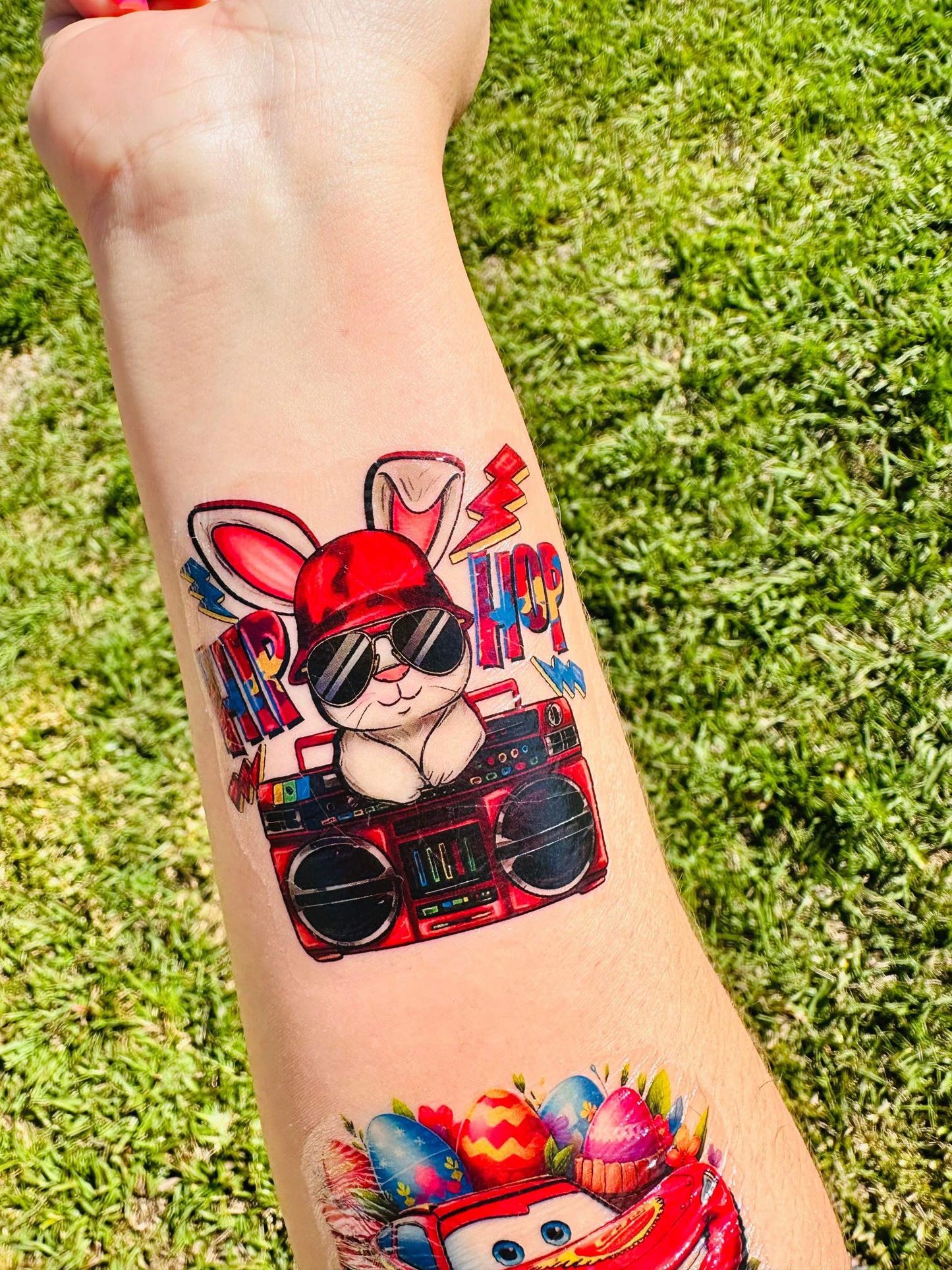 Hip Hop Bunny Half Sleeve tattoo