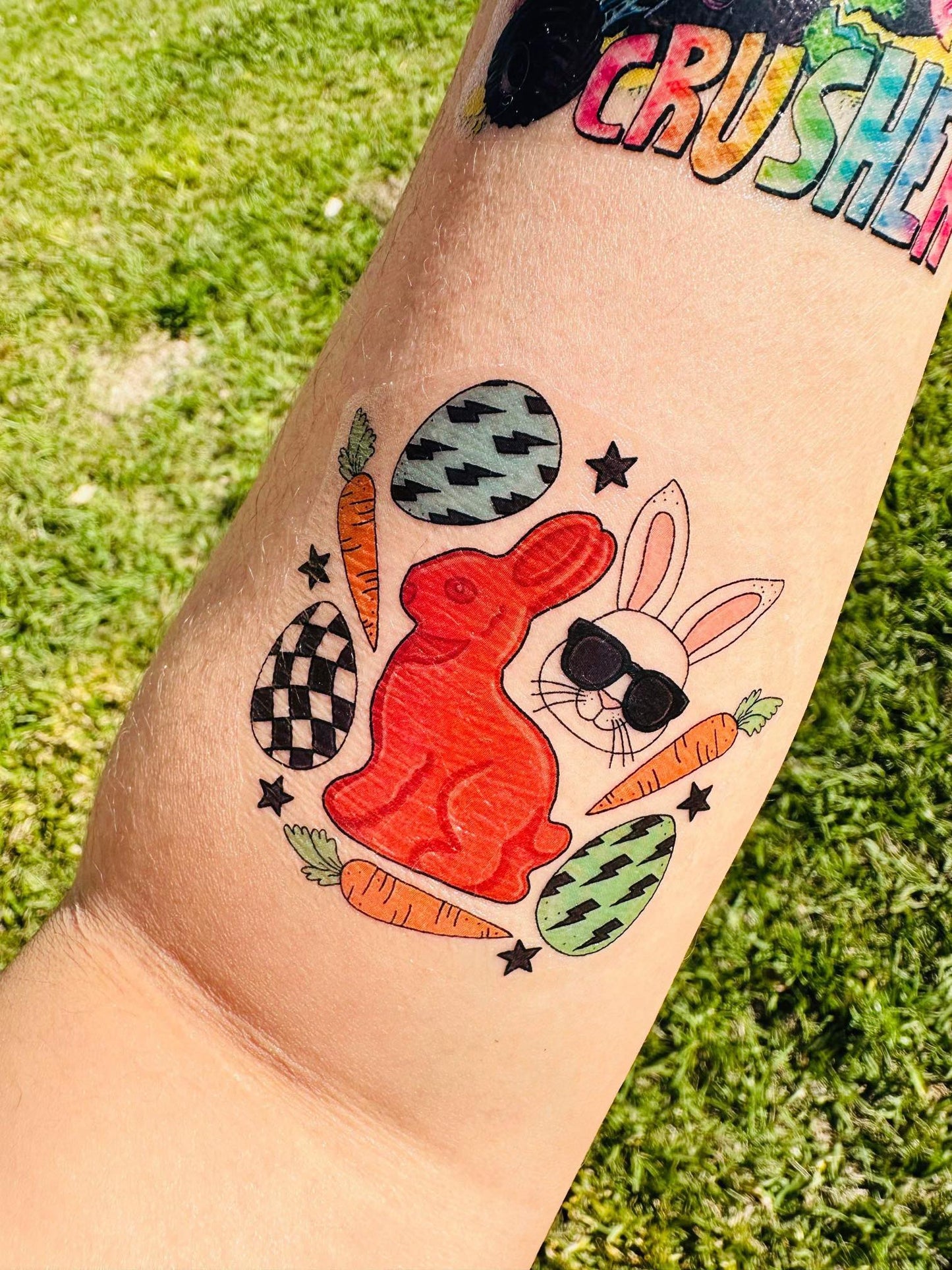 Cool Kid Easter Half Sleeve tattoo