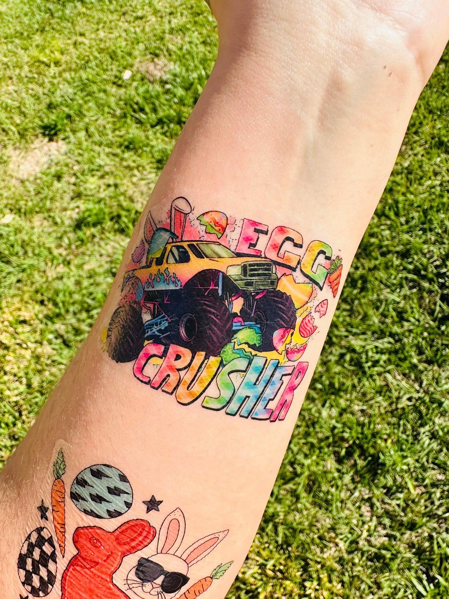 Egg Crusher Half Sleeve tattoo