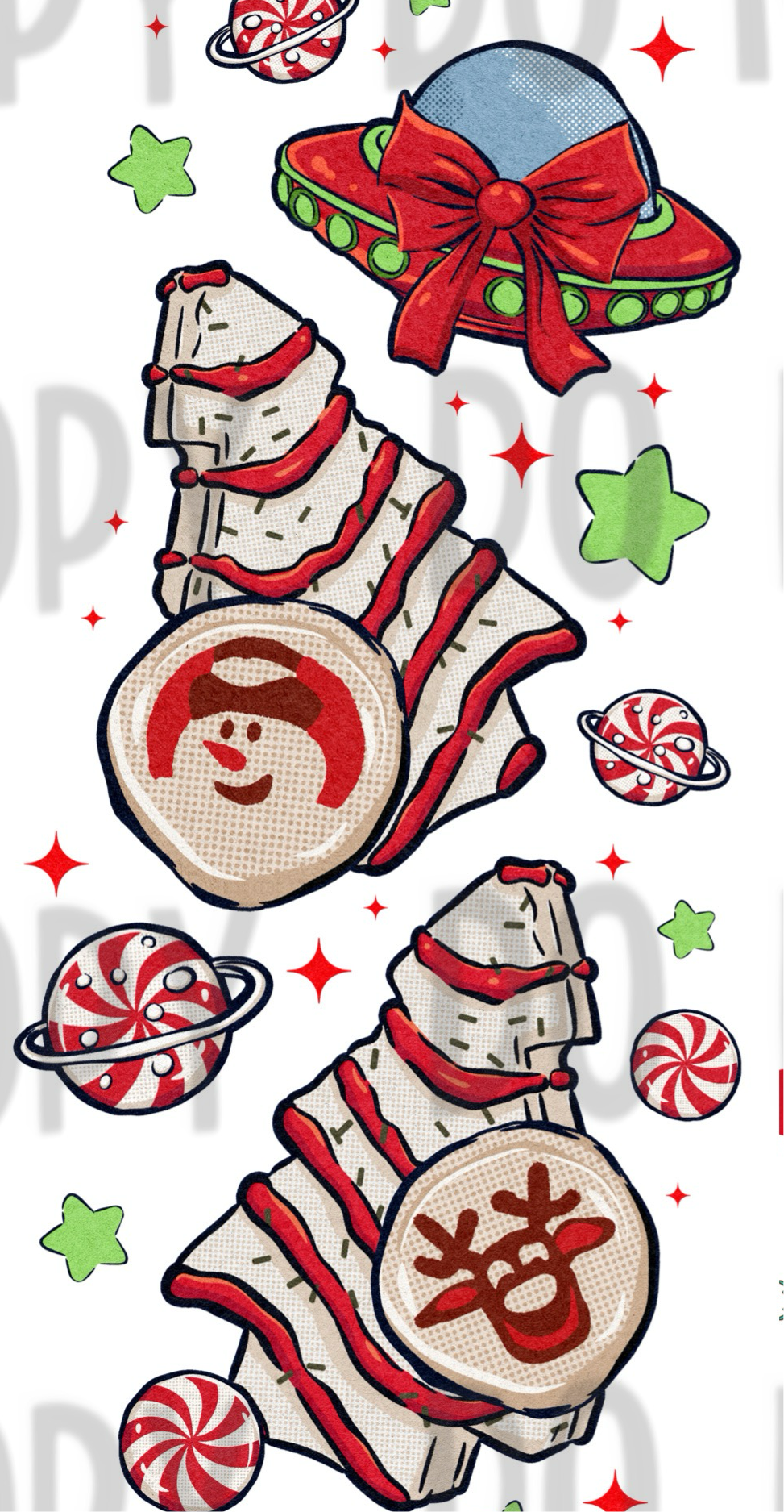 Outta This World Xmas Half Sleeve Tattoo