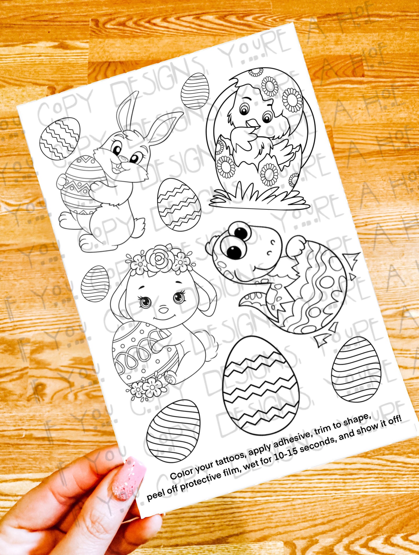 Color Your Own Temporary Tattoos Set