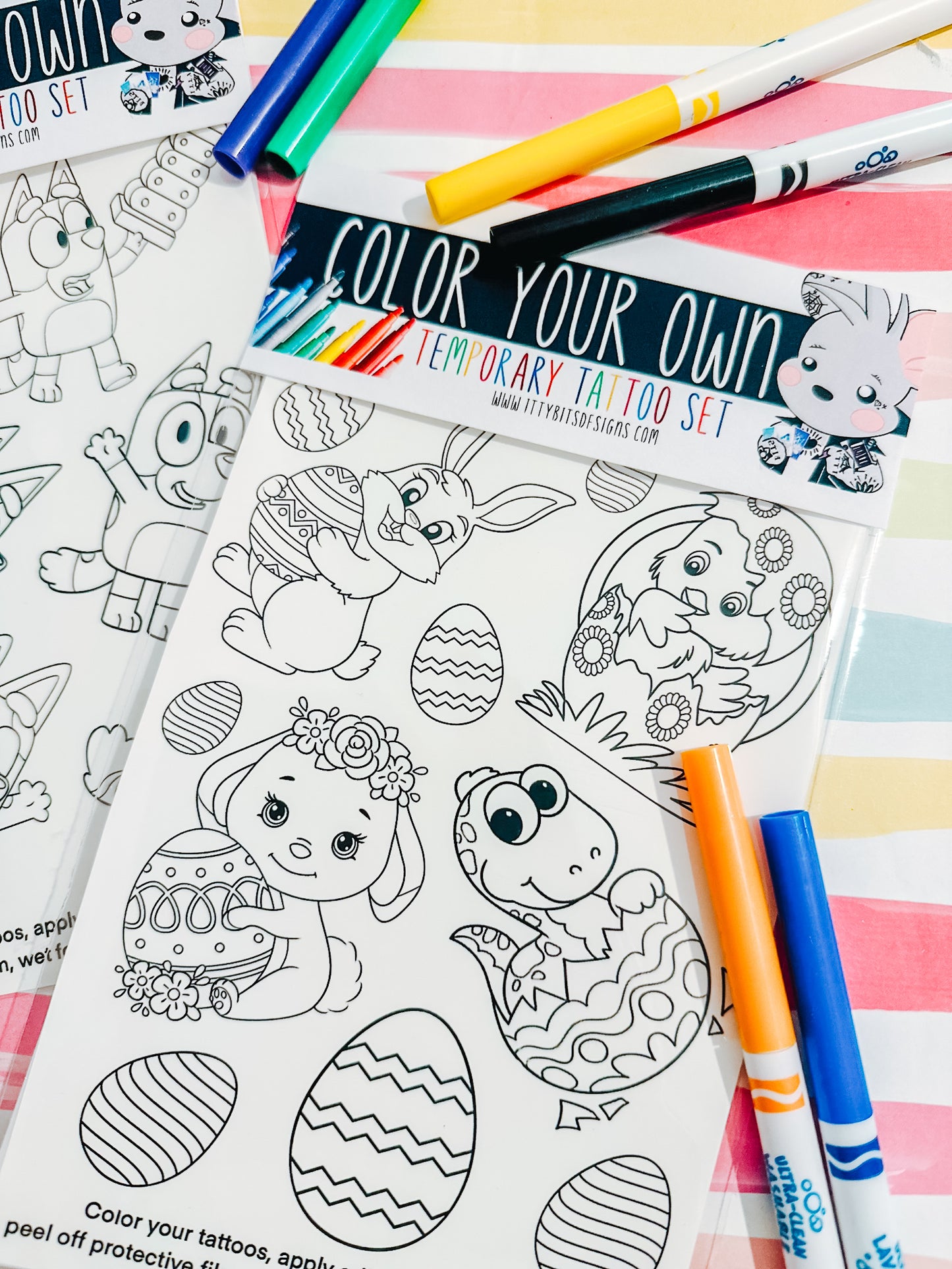 Color Your Own Temporary Tattoos Set