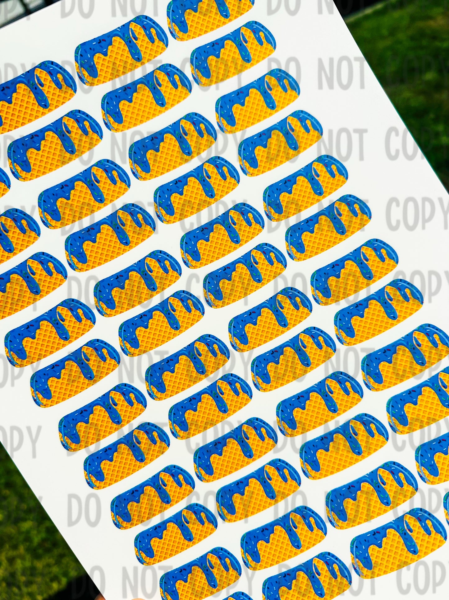 Ice Cream Drip Eyeblack Tattoos - Sheet of 24 Sets