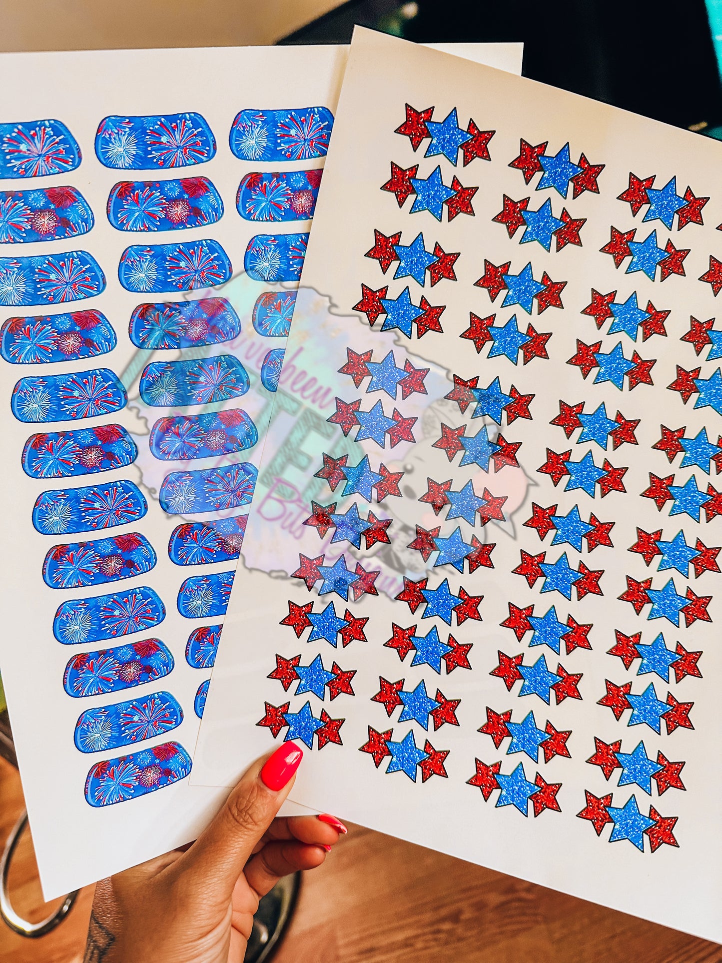 4th of July Eyeblack Tattoos - Sheet of 24 Sets
