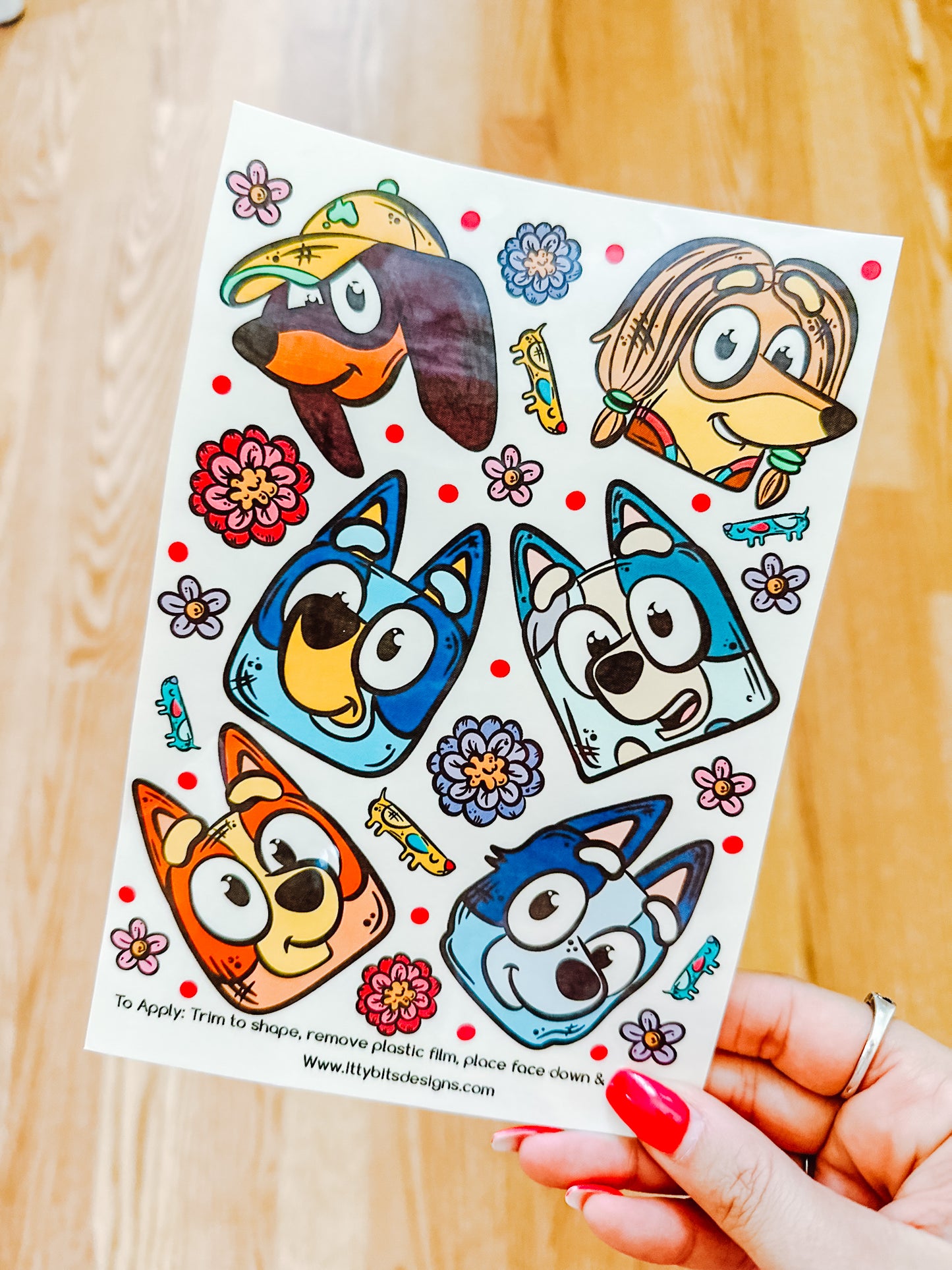 Spring Blue Pup Tatted x Pixelcass Tattoo Set