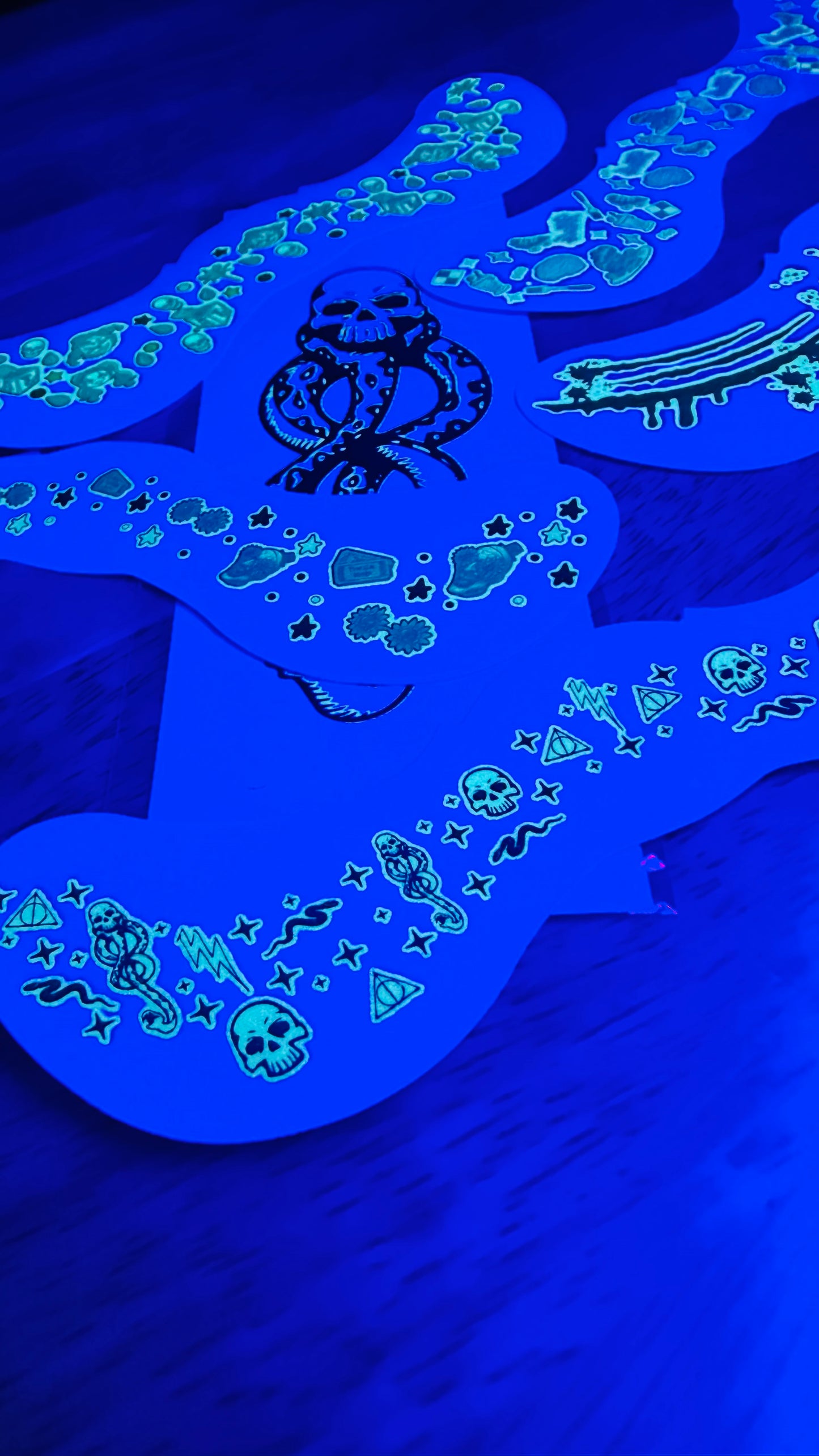 Glow in the Dark Art Clown Freckle Tattoos