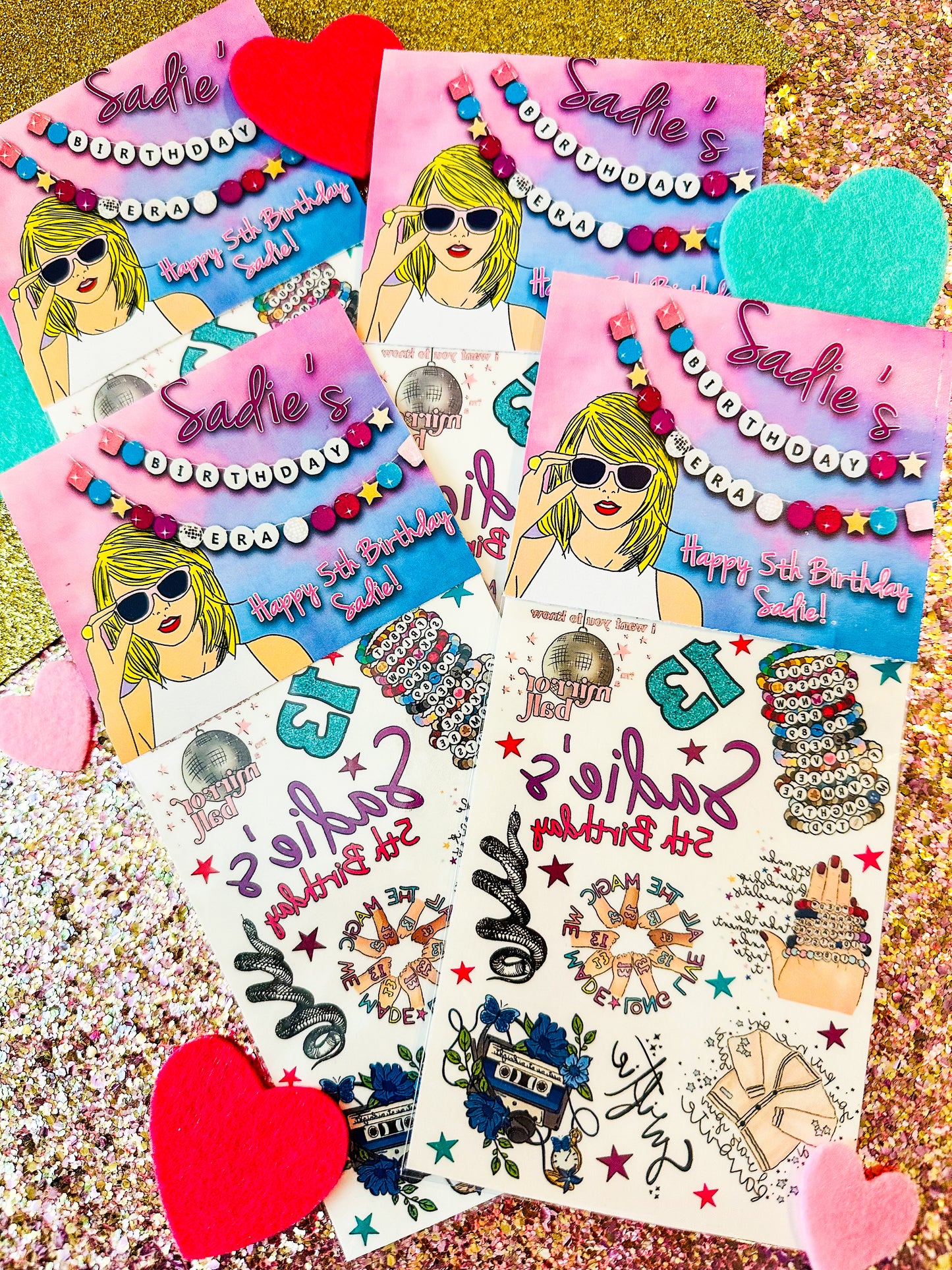 Personalized Temporary Tattoo Party Favor Packs
