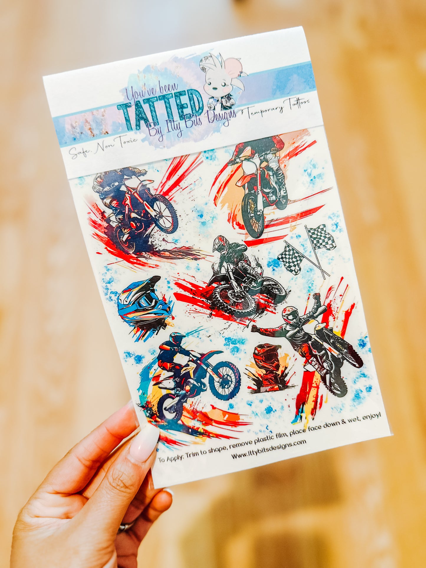 Motocross Madness Tattoo Set