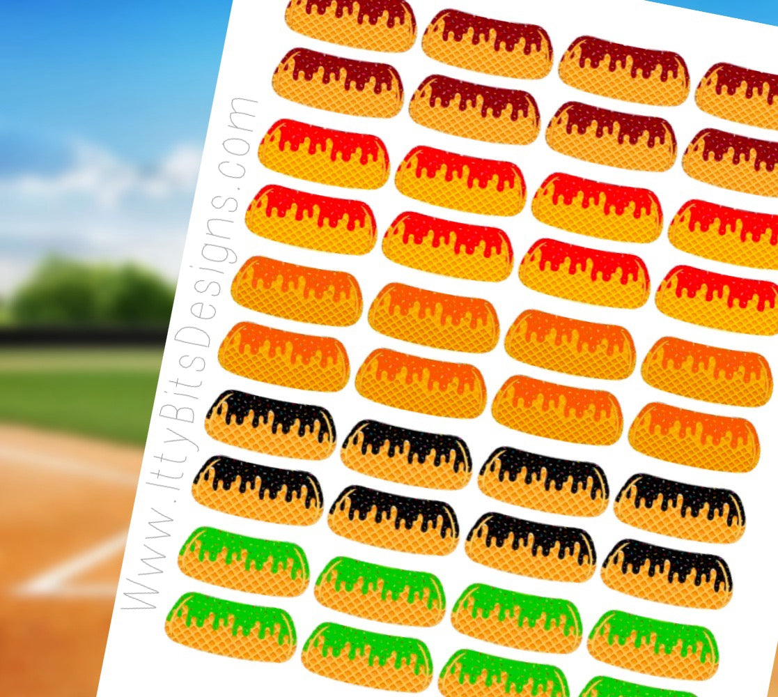 Ice Cream Drip Eyeblack Tattoos - Sheet of 24 Sets