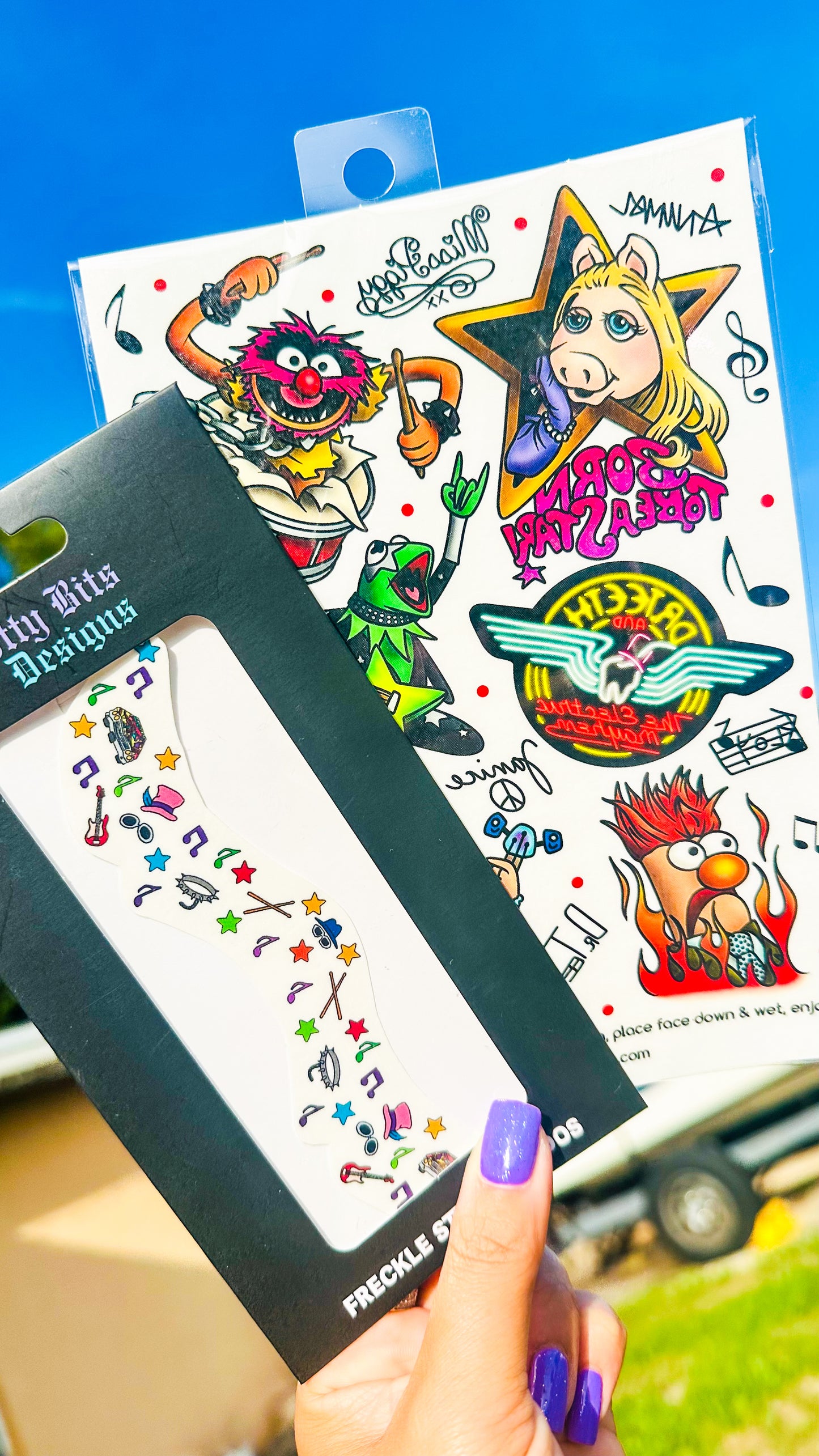 Mayhem Coaster Face Freckle Temporary Tattoos