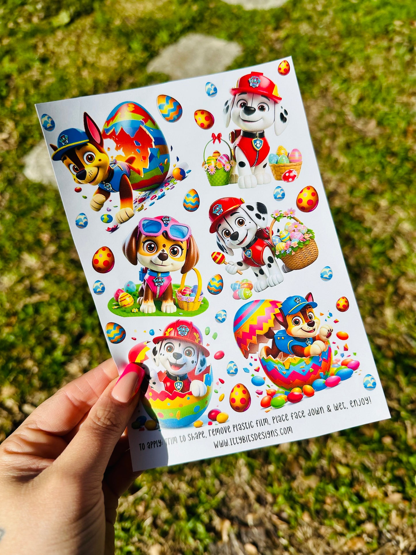 Easter Patrol Pups 5x7 Sheets