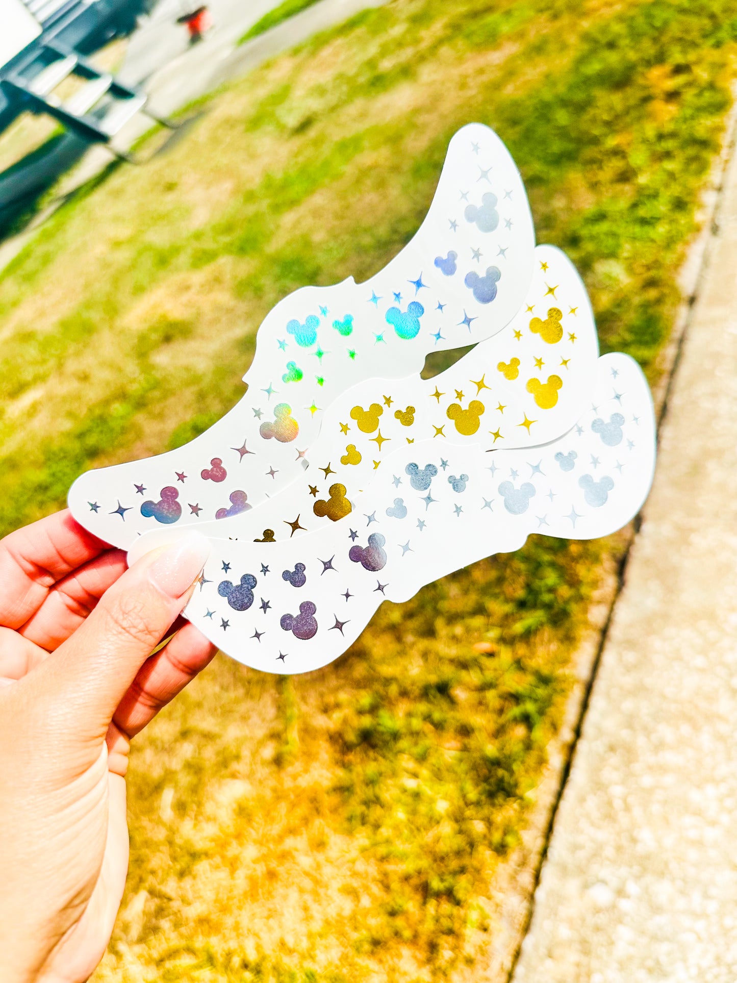 SILVER Metallic Mouse Face Freckle Temporary Tattoos - Itty Bits Designs