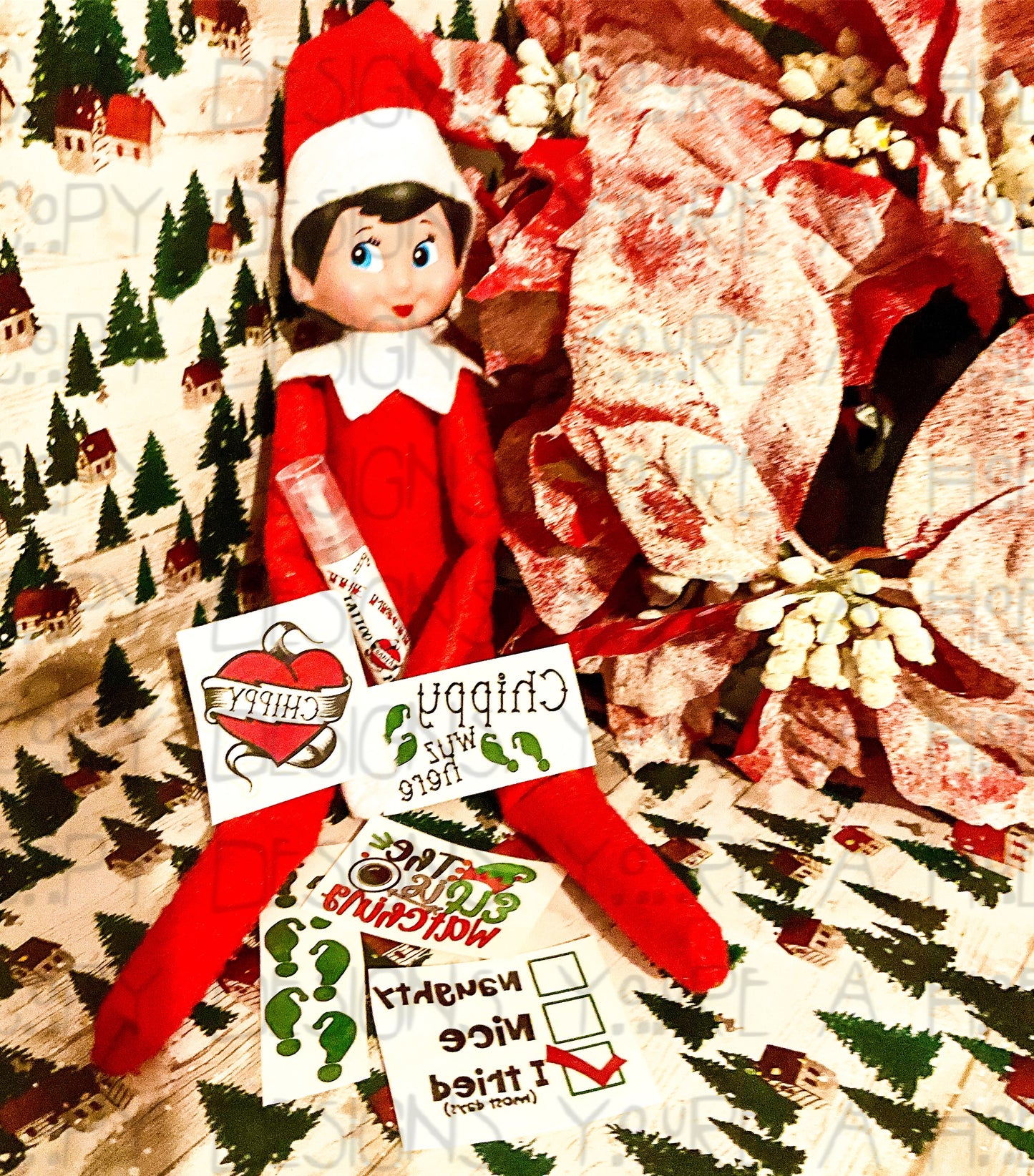 Personalized Elf Tattoo Prank Kit