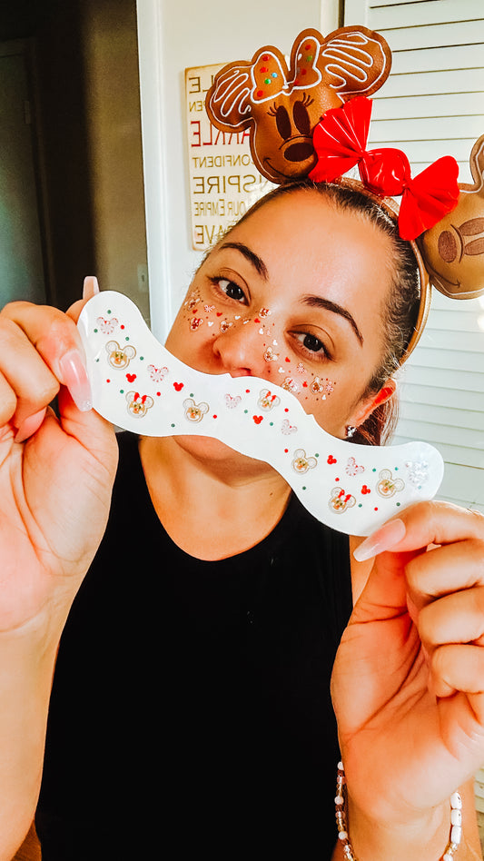Gingerbread Mouse Glitter Face Freckle Temporary Tattoos
