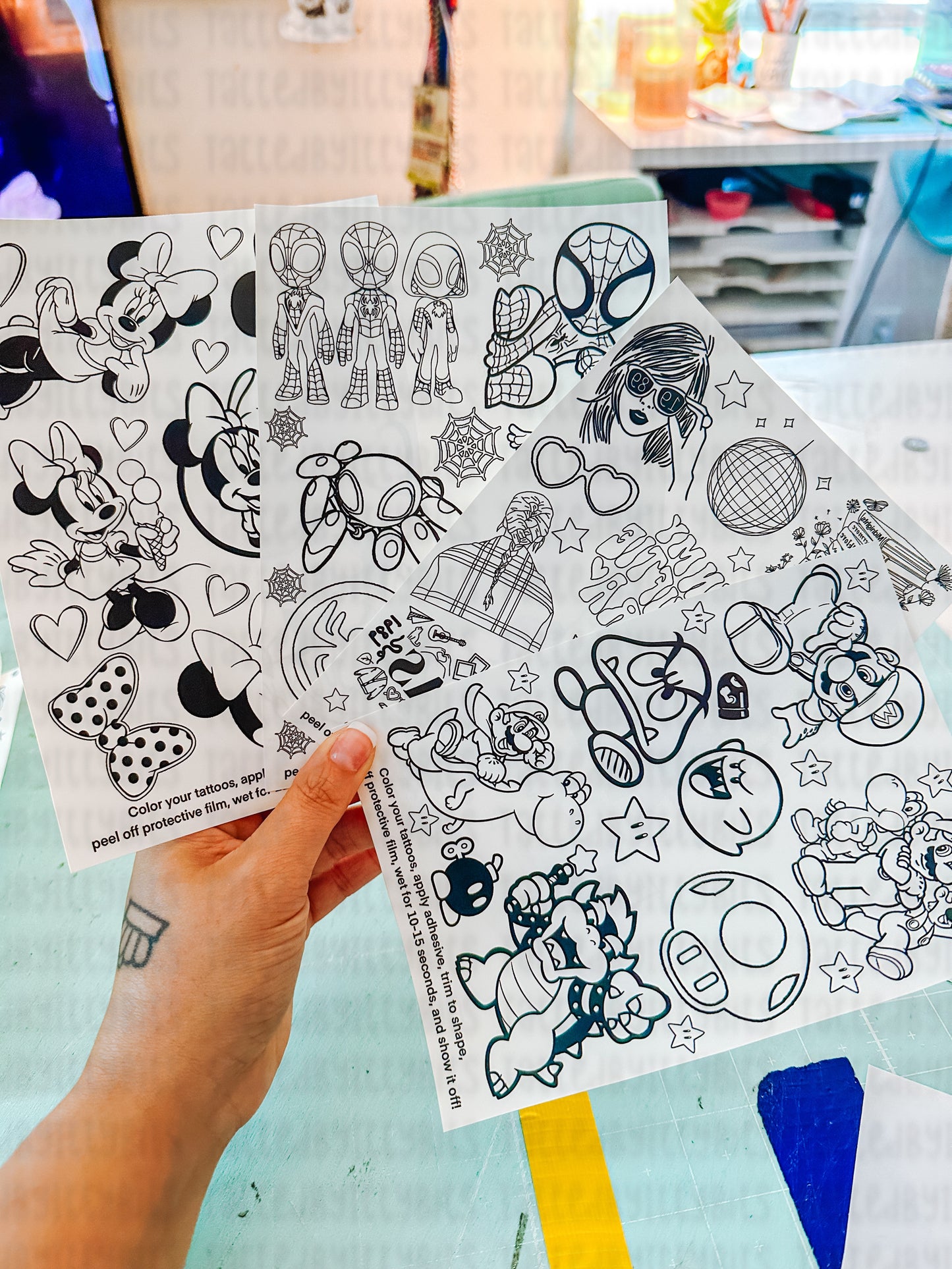 Color Your Own Temporary Tattoos Set