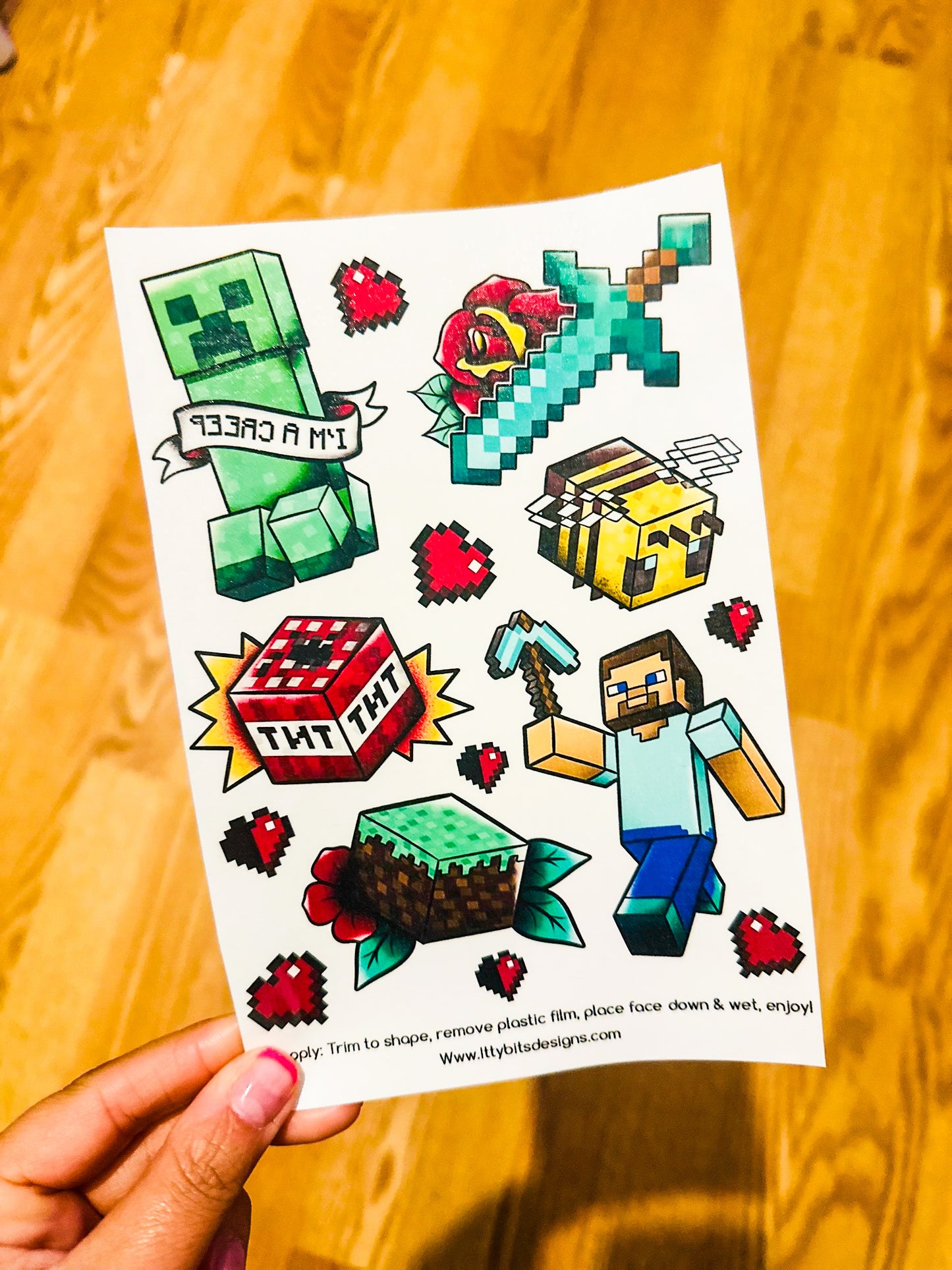 Minecraftin’ Tattoo Set