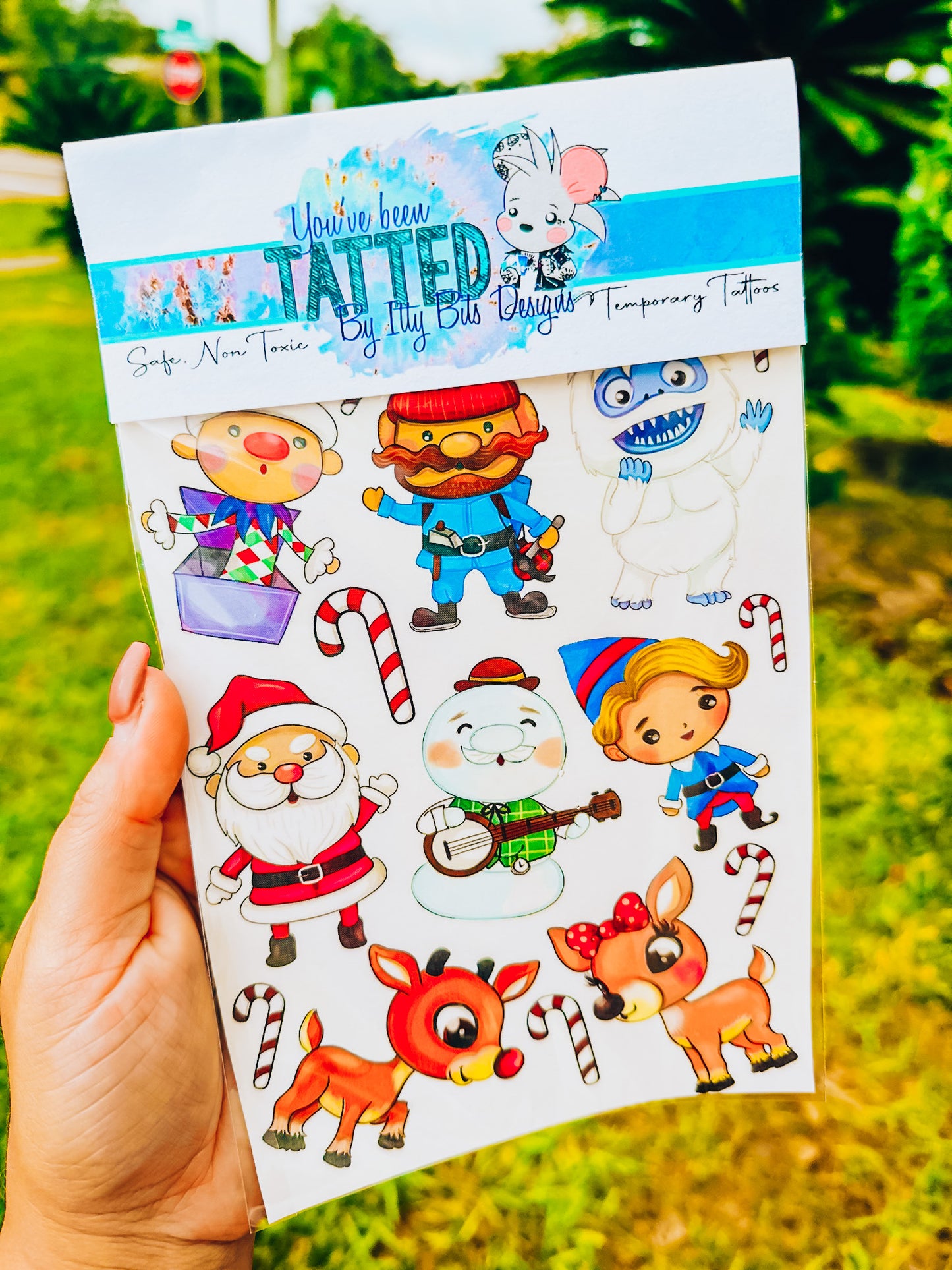 Rudolph & Friends Christmas Tattoo Pack