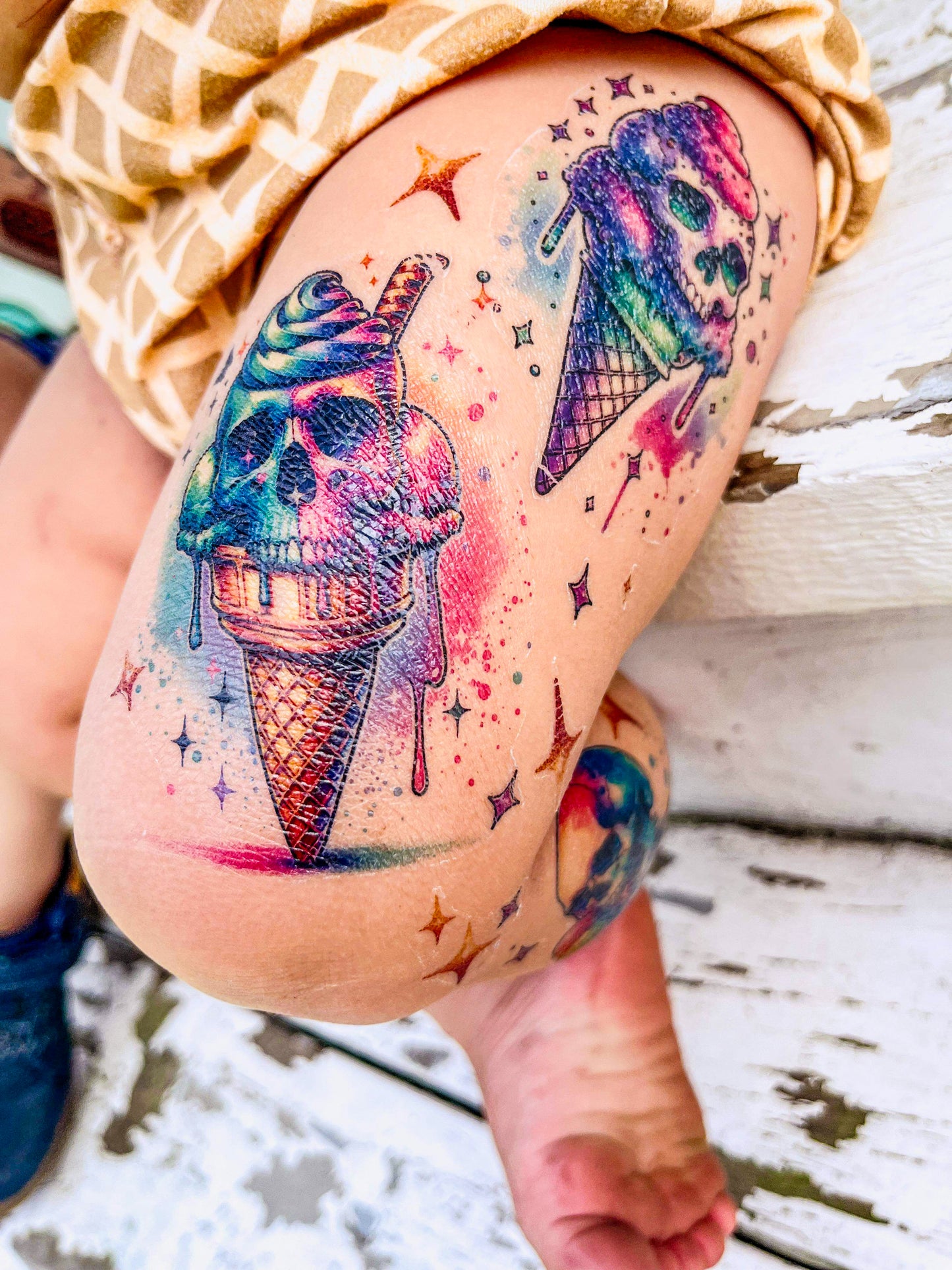 Skelly Ice Cream Tattoo Set