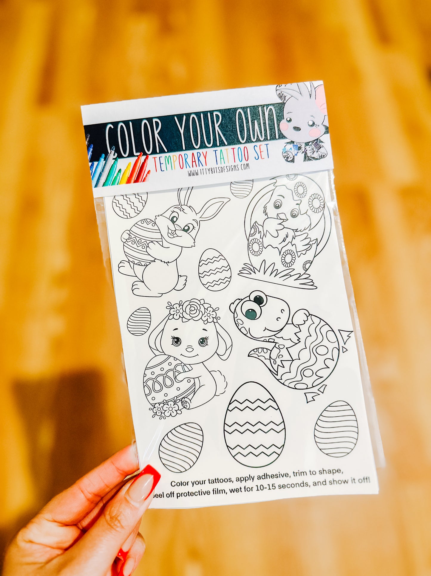 Color Your Own Temporary Tattoos Set