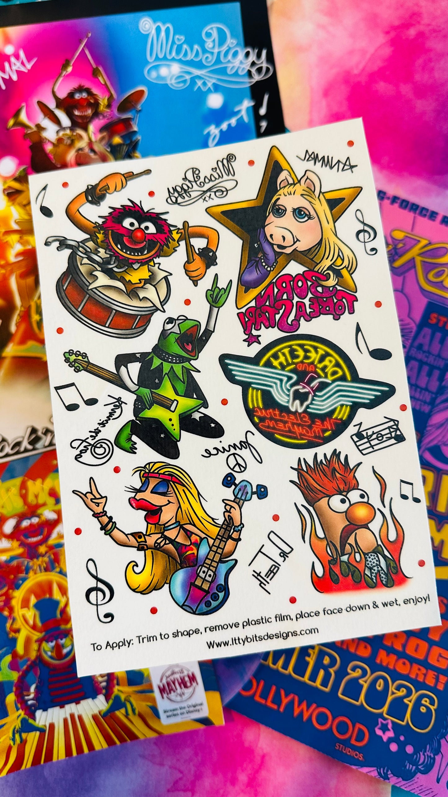 Rockin’ Muppets Tattoo Set