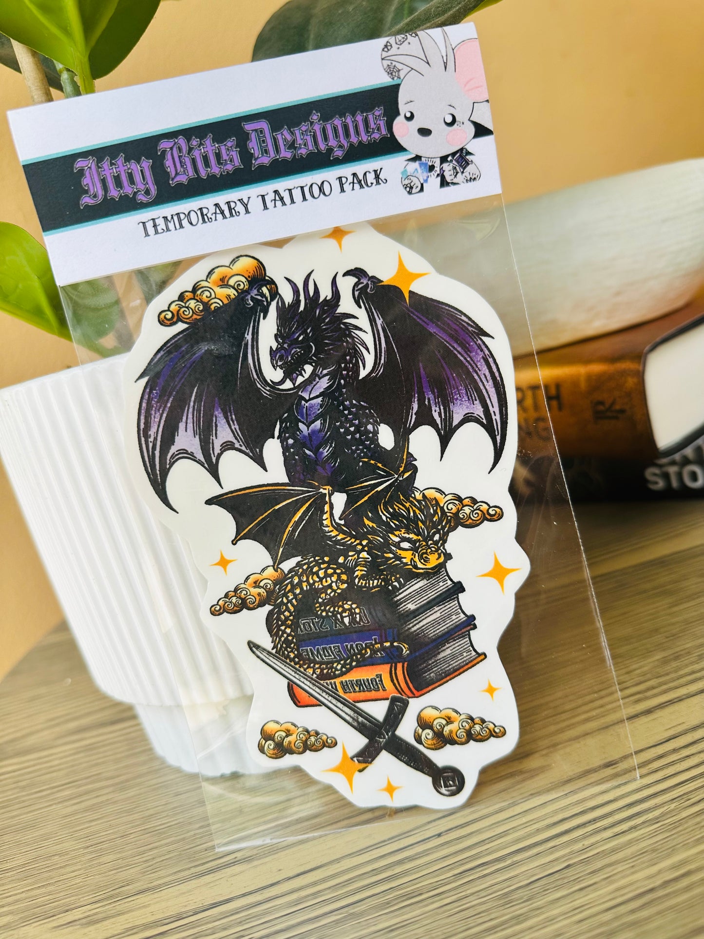 Dragons Library Half Sleeve tattoo