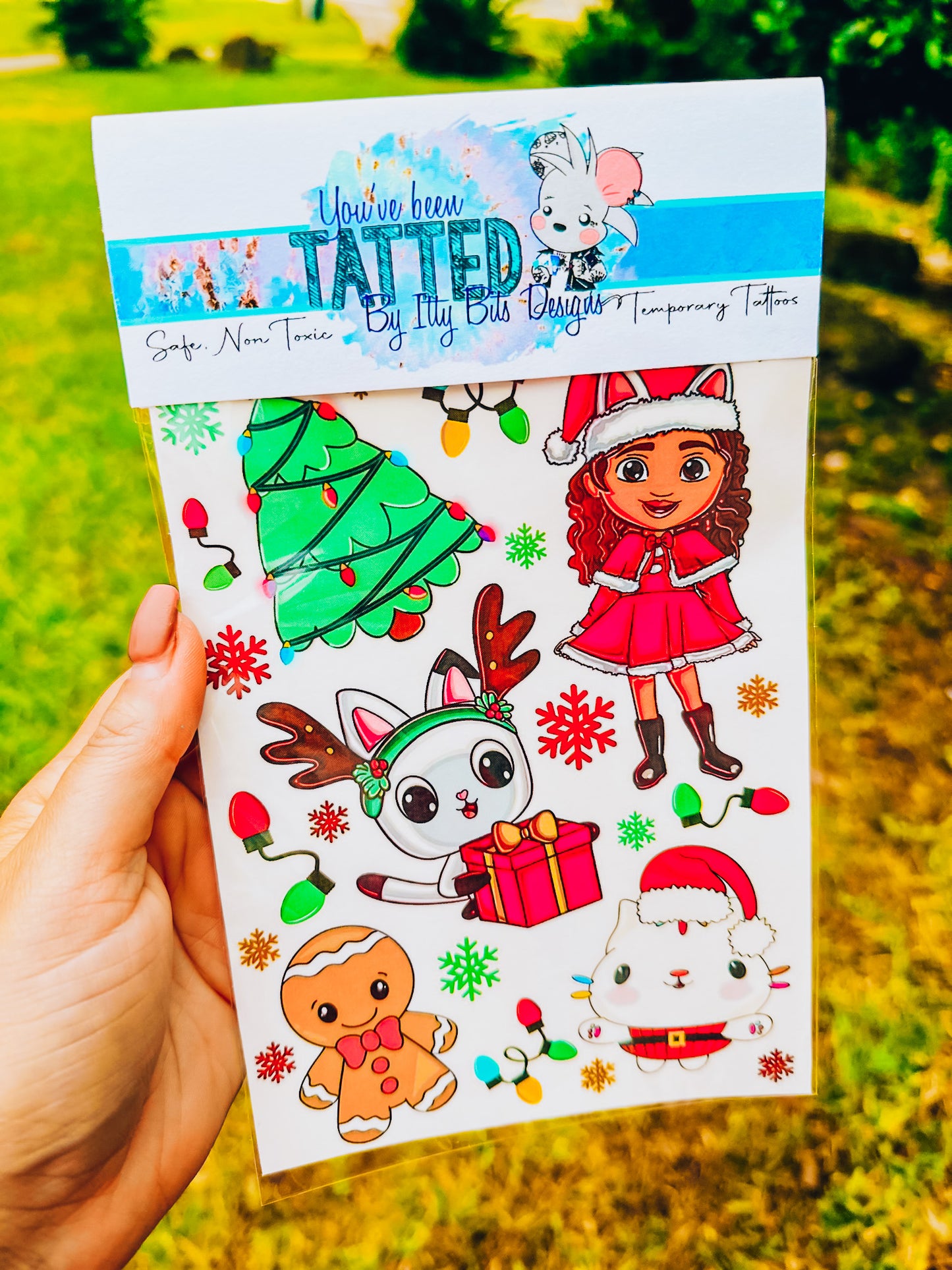 Gabby & Friends Christmas Tattoo Pack