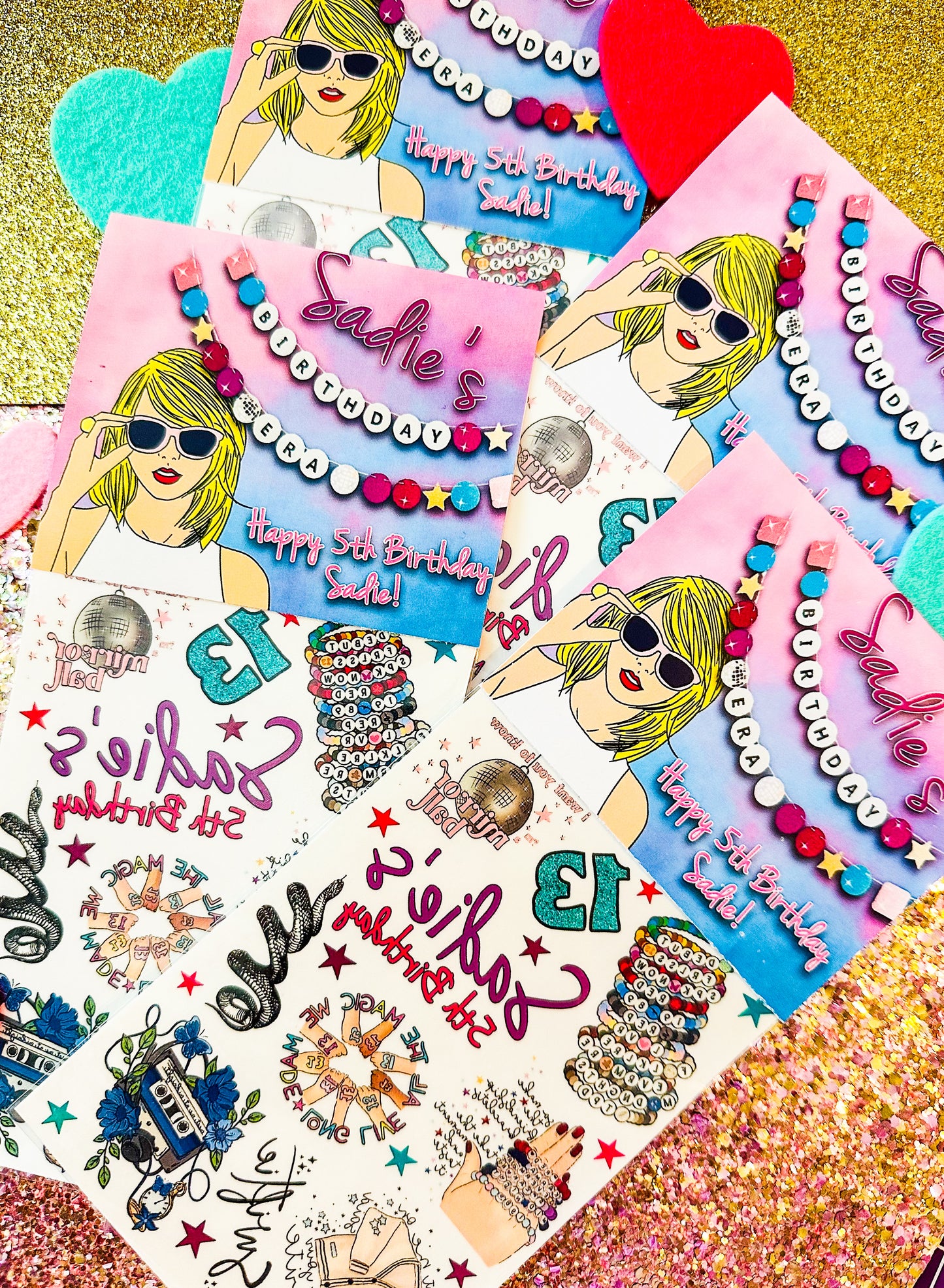 Personalized Temporary Tattoo Party Favor Packs
