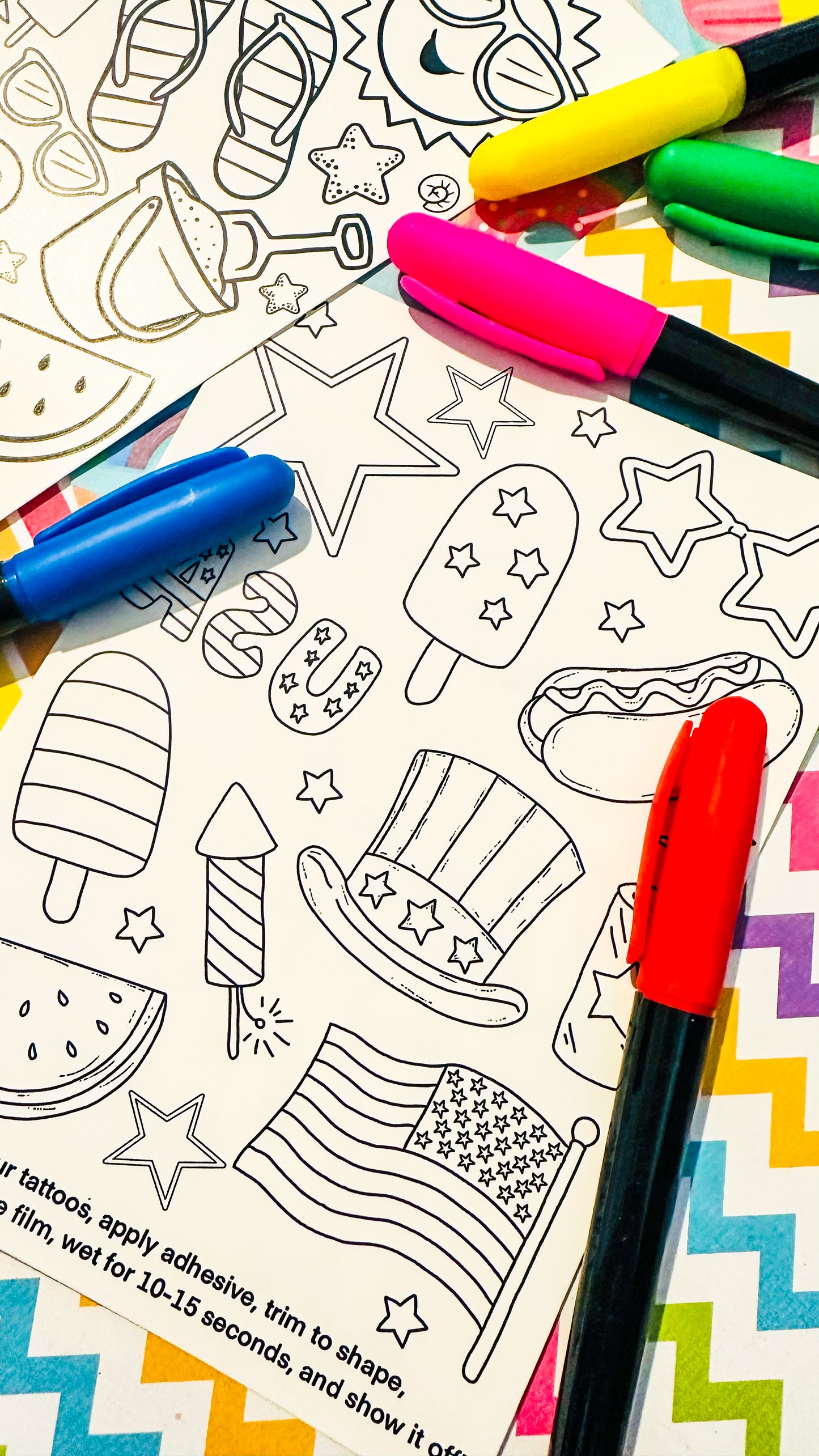 Color Your Own Temporary Tattoos Set