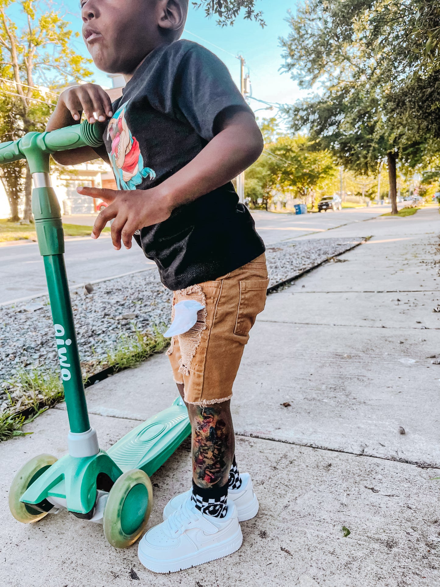 Surfin Dinos HALF Sleeve tattoo