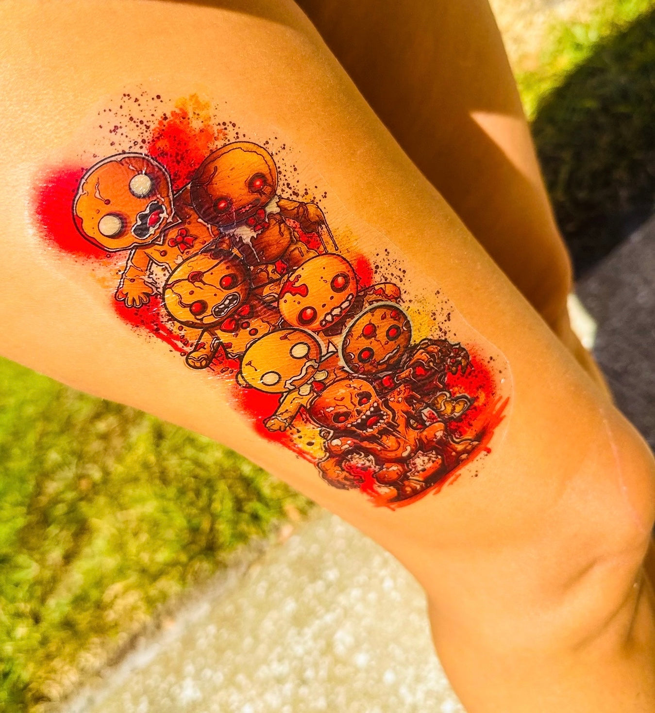 Zombie Gingerbread Men Half Sleeve tattoo