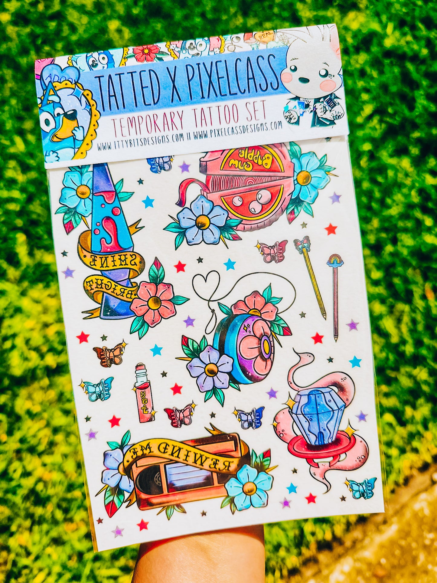 Nostalgic 90s Tatted x Pixelcass Tattoo Set