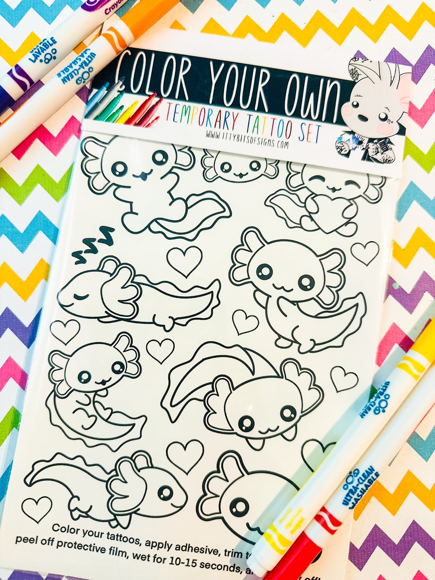 Color Your Own Temporary Tattoos Set