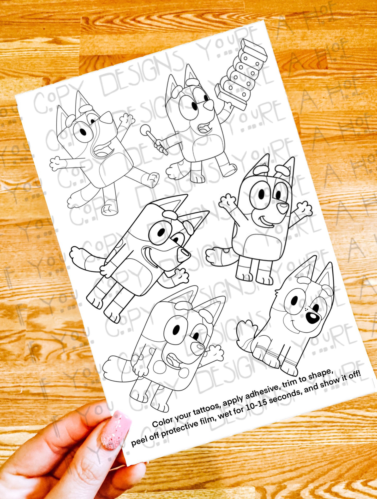 Color Your Own Temporary Tattoos Set