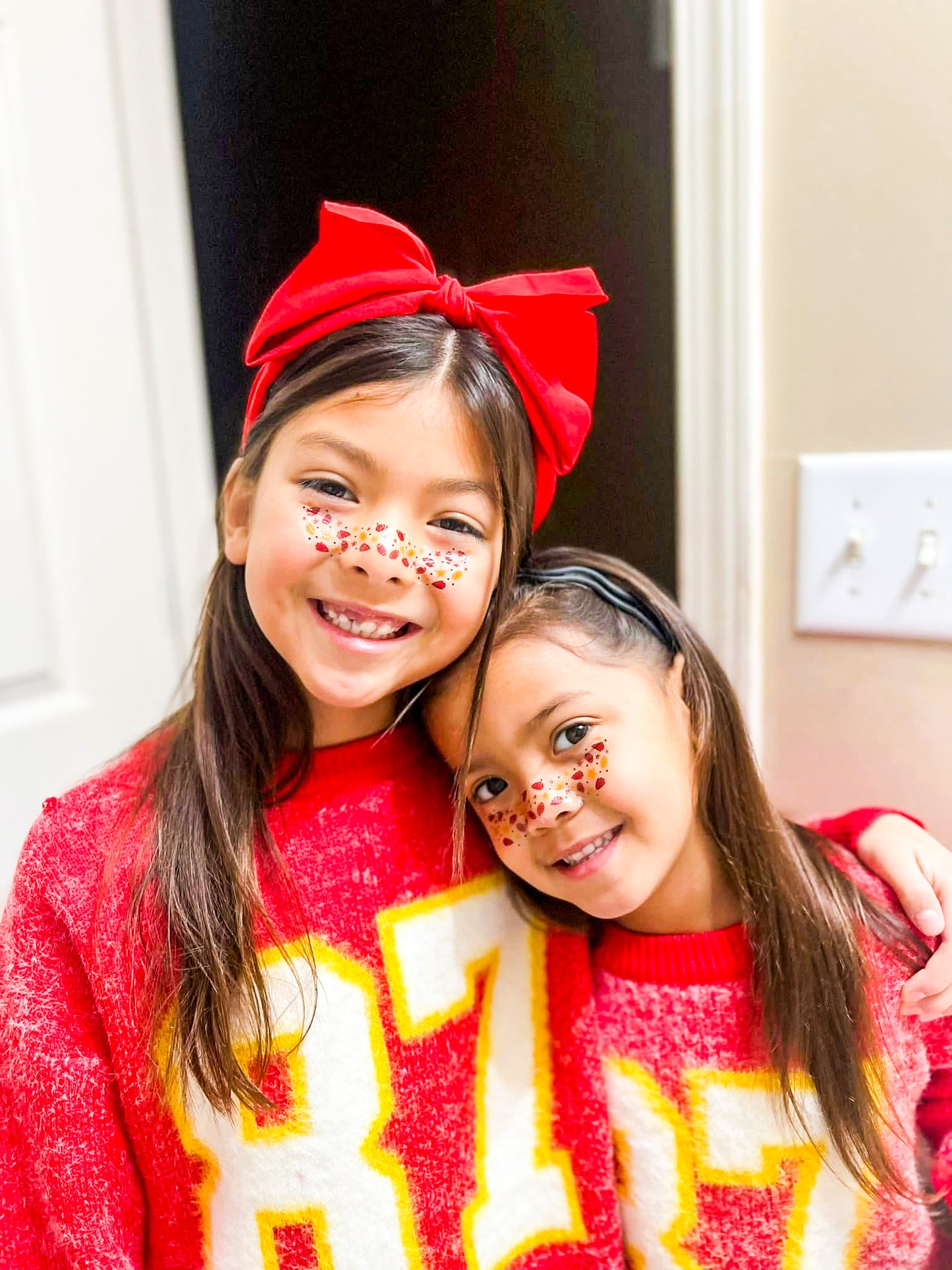 Chiefs Nation Face Freckle Temporary Tattoos