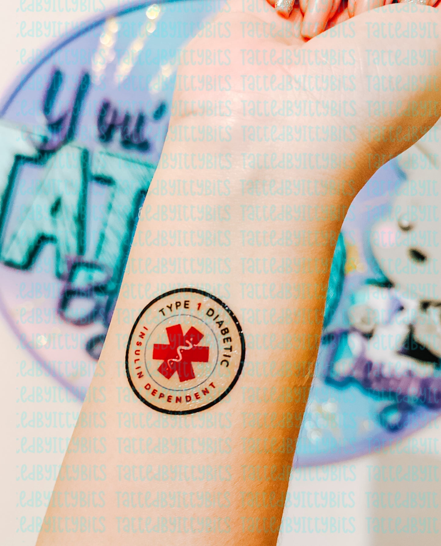 Diabetes Insulin Dependent Alert Temporary Tattoos