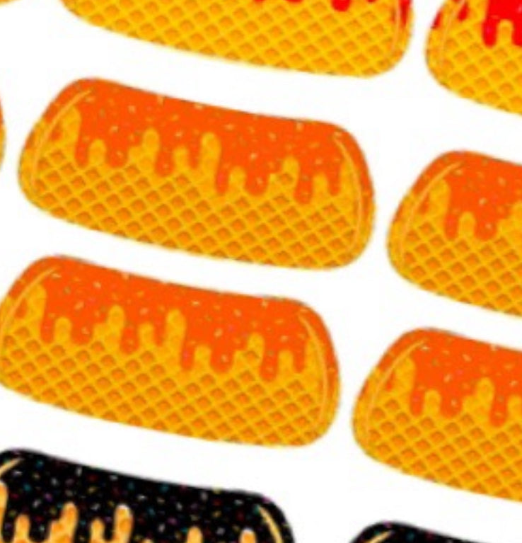 Ice Cream Drip Eyeblack Tattoos - Sheet of 24 Sets