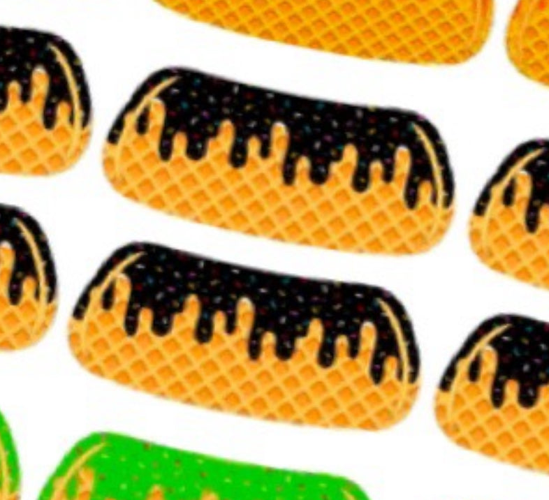 Ice Cream Drip Eyeblack Tattoos - Sheet of 24 Sets