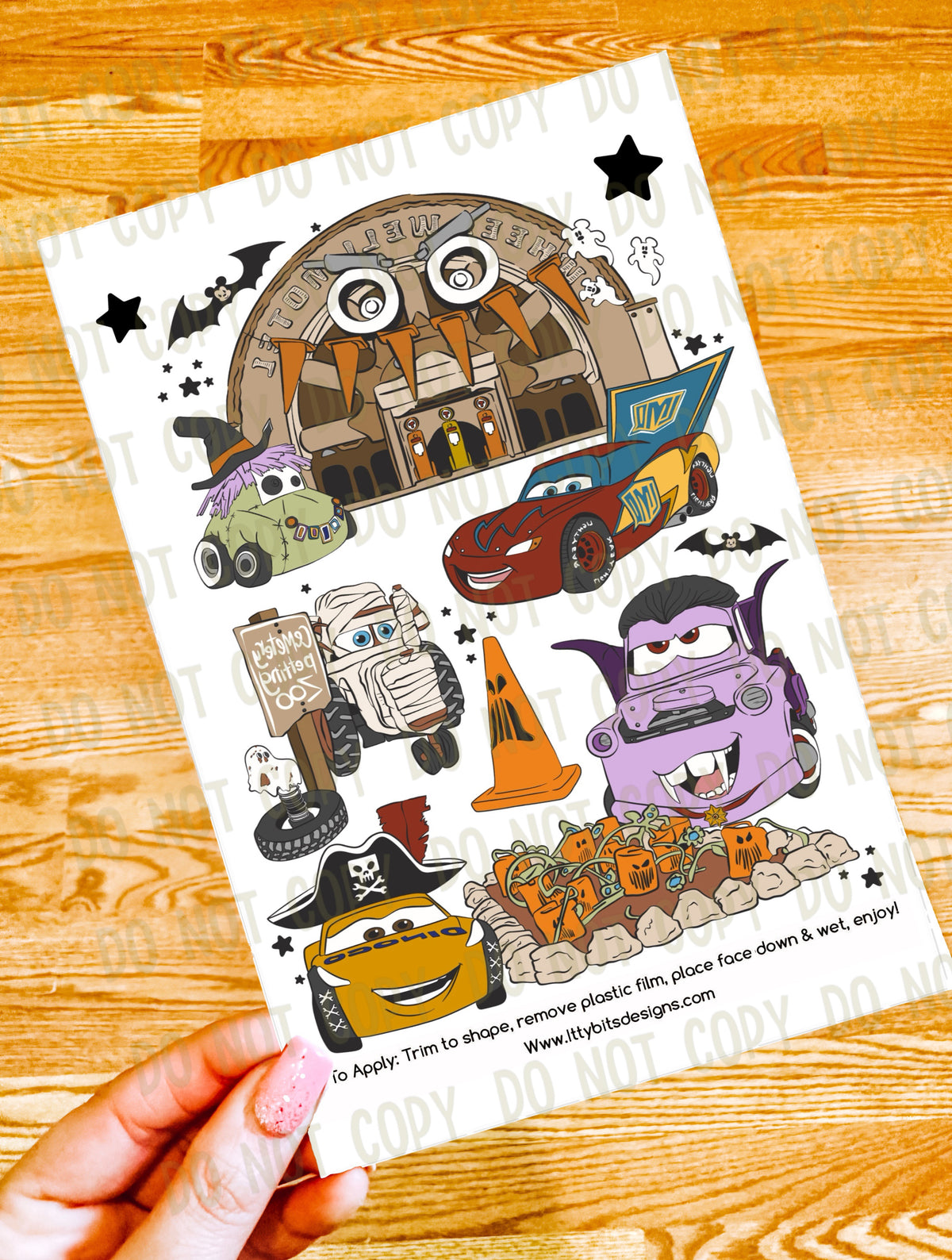Spooky Cars Tattoo Set