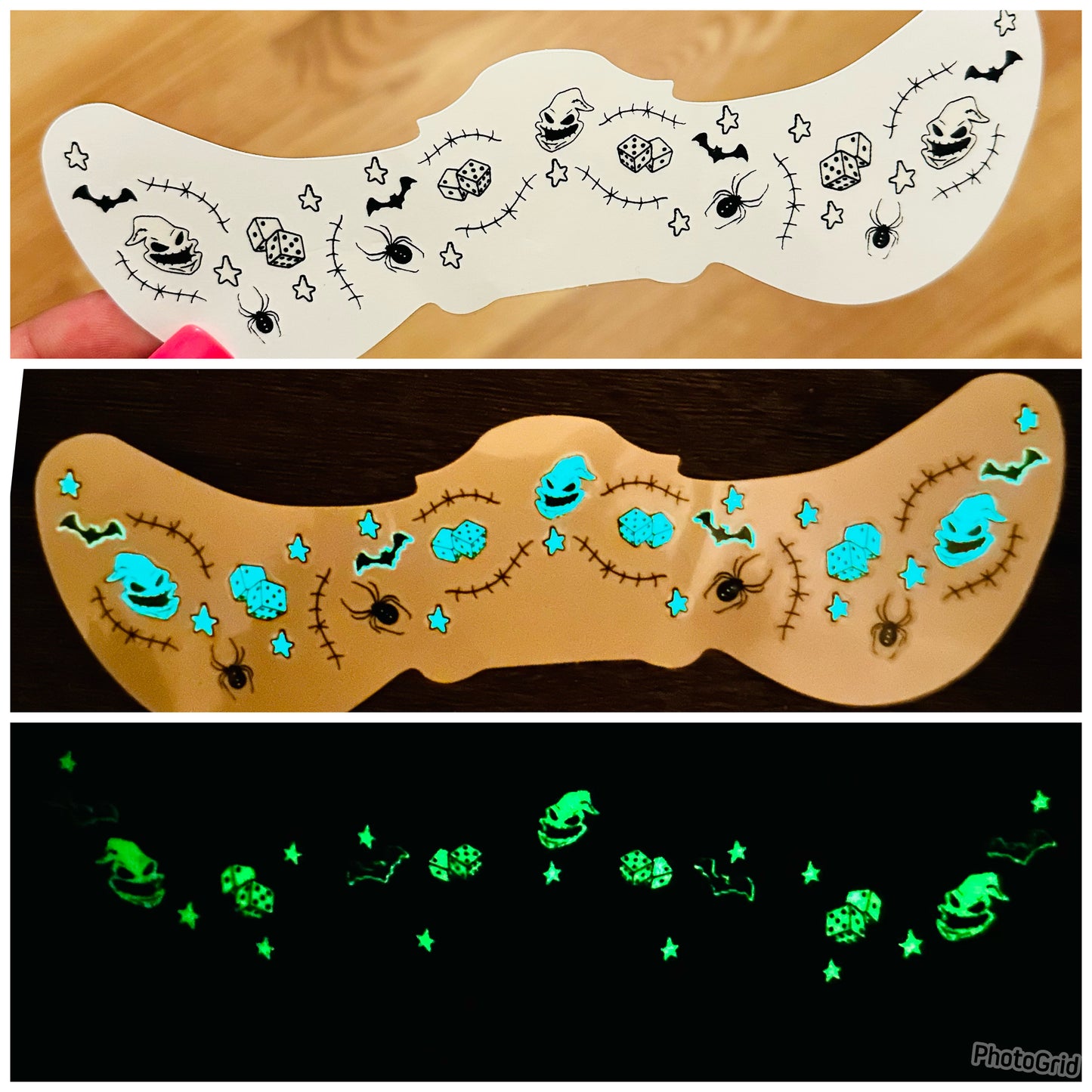 Oogie Bash Glow In the Dark Freckle Temporary Tattoos